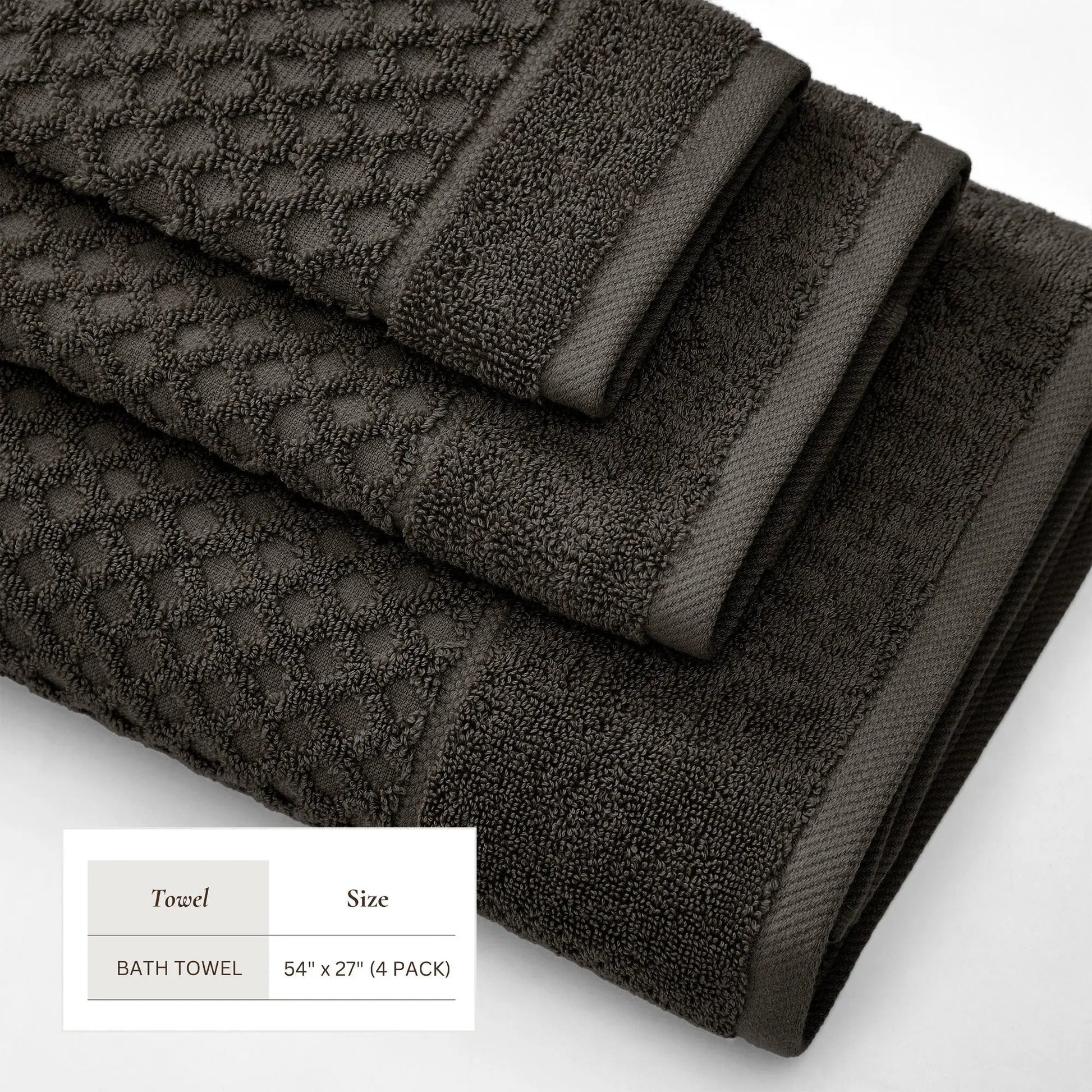 Cotton Diamond Waffle Weave Bath Towel Set - Grayson Collection from PriceLows™