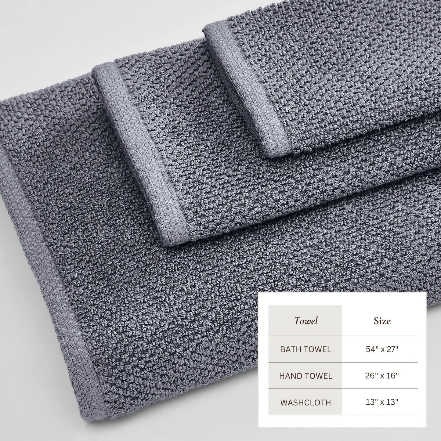 Cotton Textured Bath Towel Set - Acacia Collection from PriceLows™