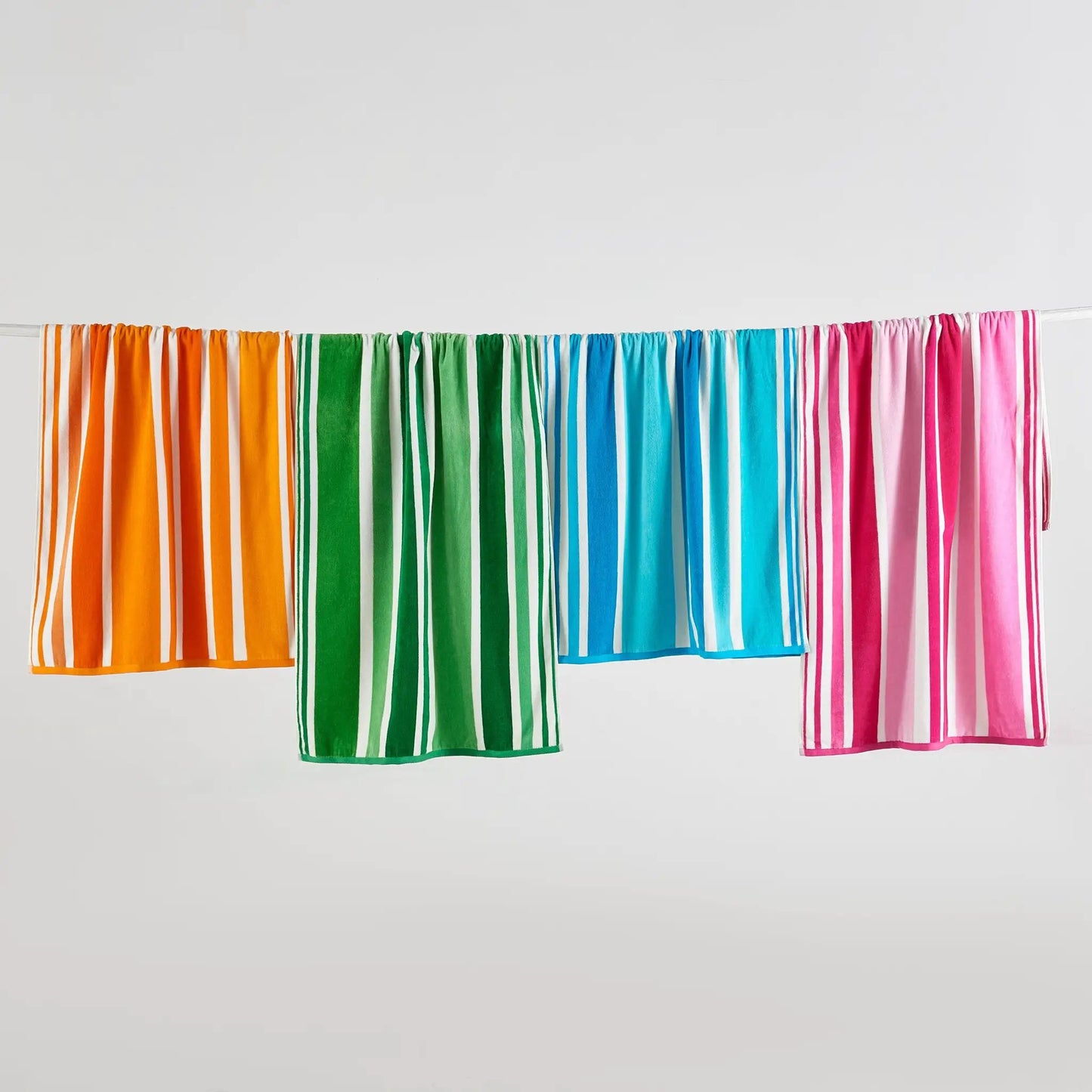 Cotton Velour Cabana Stripe Beach Towel - Novia Collection from PriceLows™