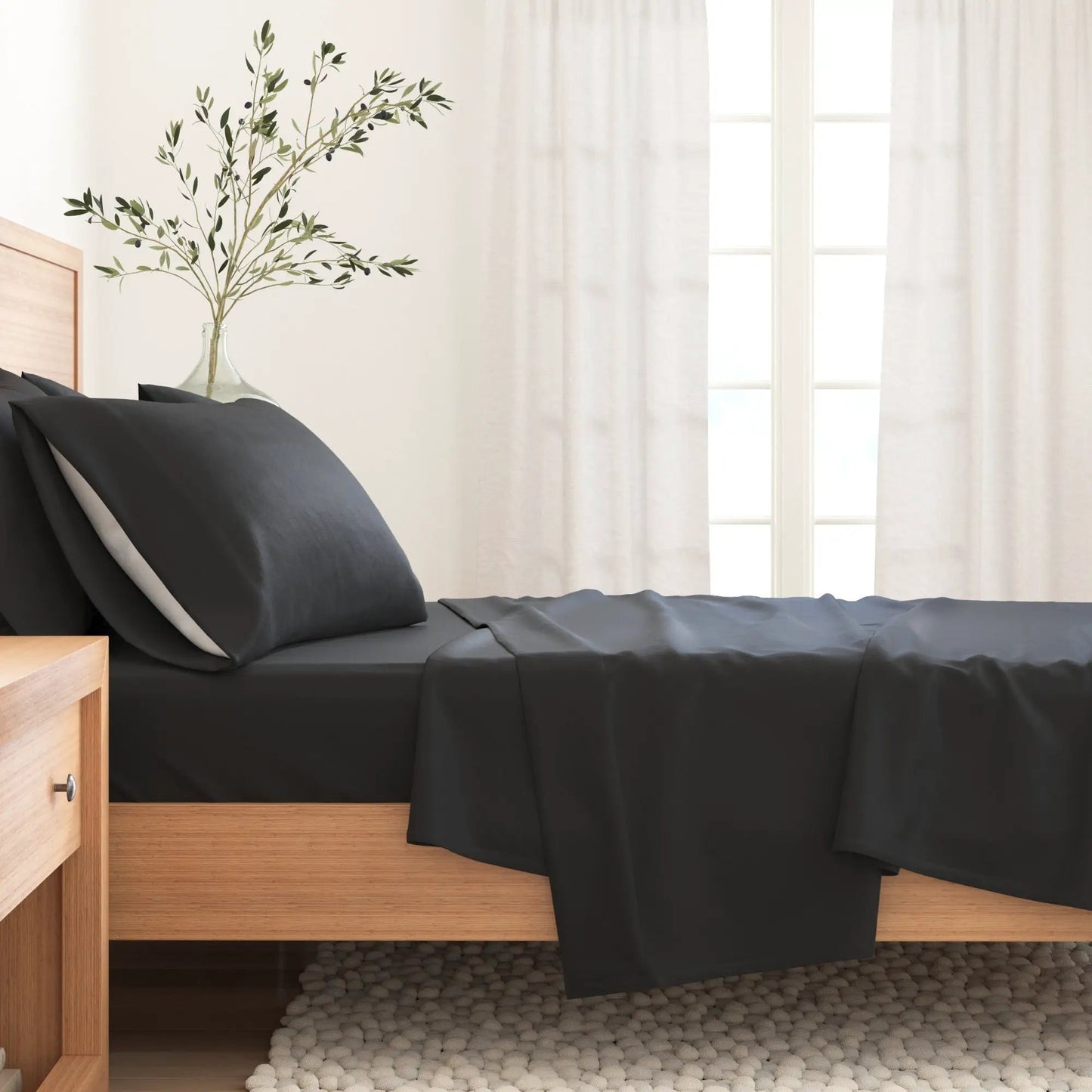 Cotton Solid Flannel Sheet - Nordic Collection from PriceLows™