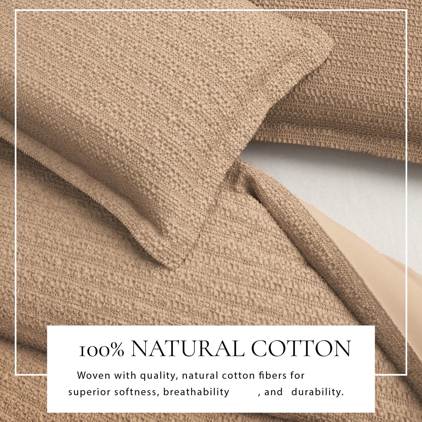 100% Cotton Honeycomb Waffle Duvet Set - Mattea Collection from PriceLows™