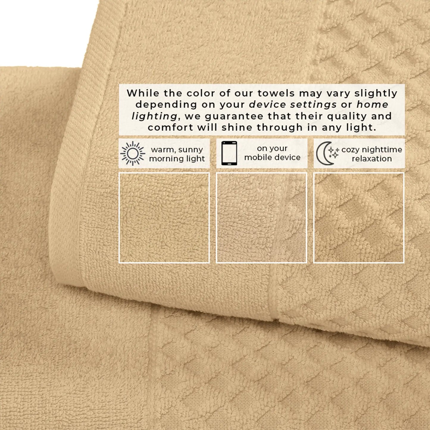 Cotton Diamond Waffle Weave Bath Towel Set - Grayson Collection from PriceLows™
