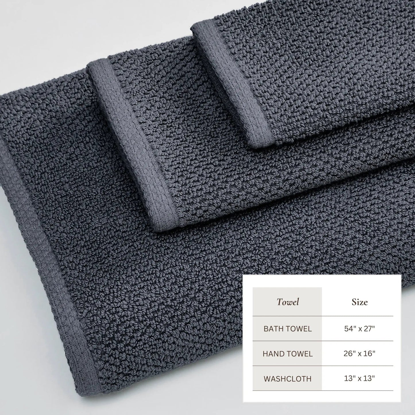 Cotton Textured Bath Towel Set - Acacia Collection from PriceLows™