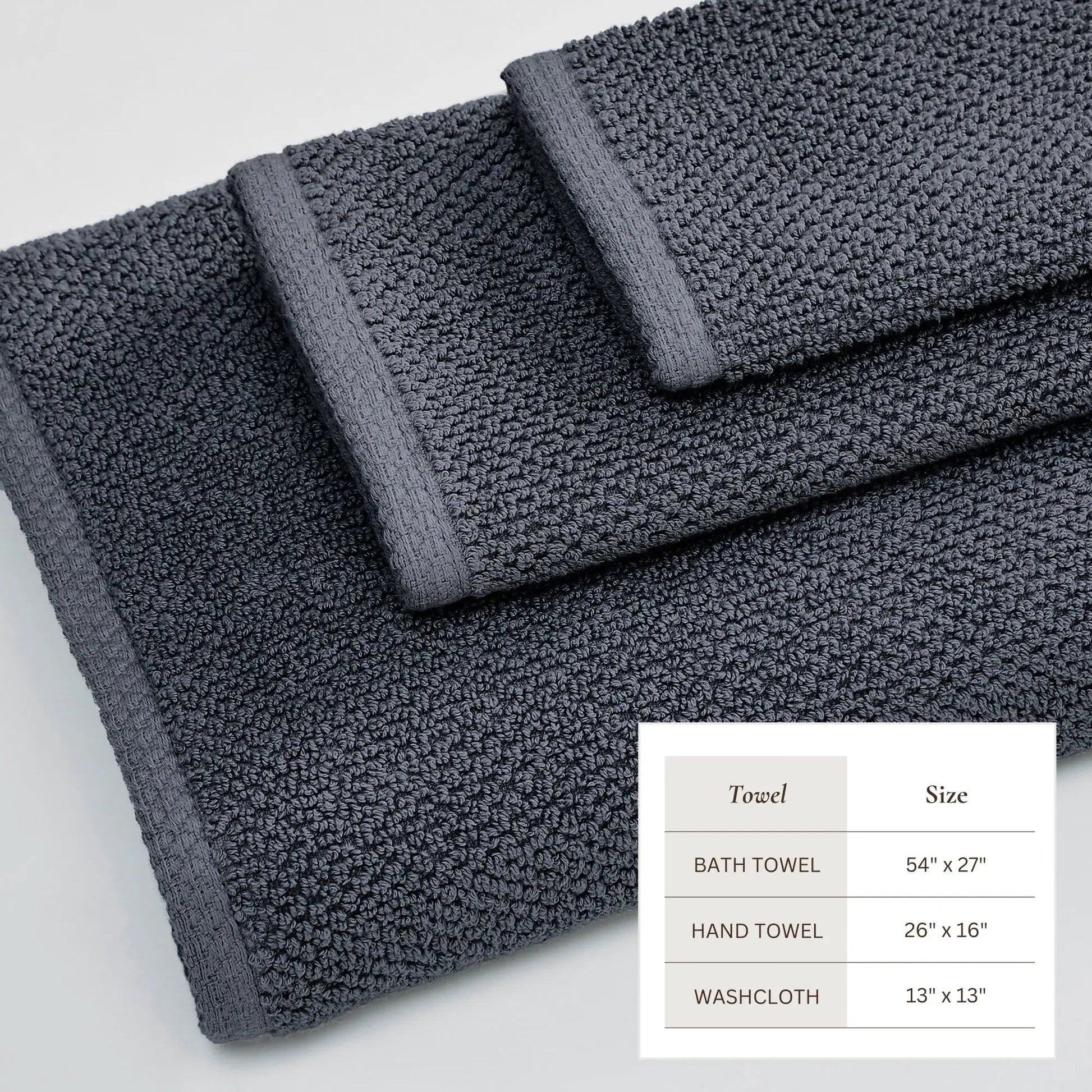 Cotton Textured Bath Towel Set - Acacia Collection from PriceLows™