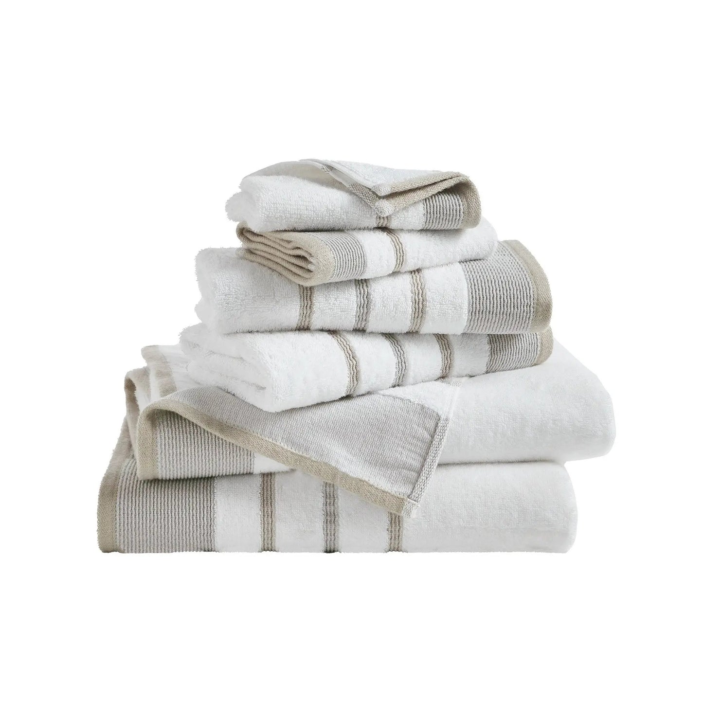 Decorative Cotton Stripe Bath Towel Set - Noelle Collection from PriceLows™