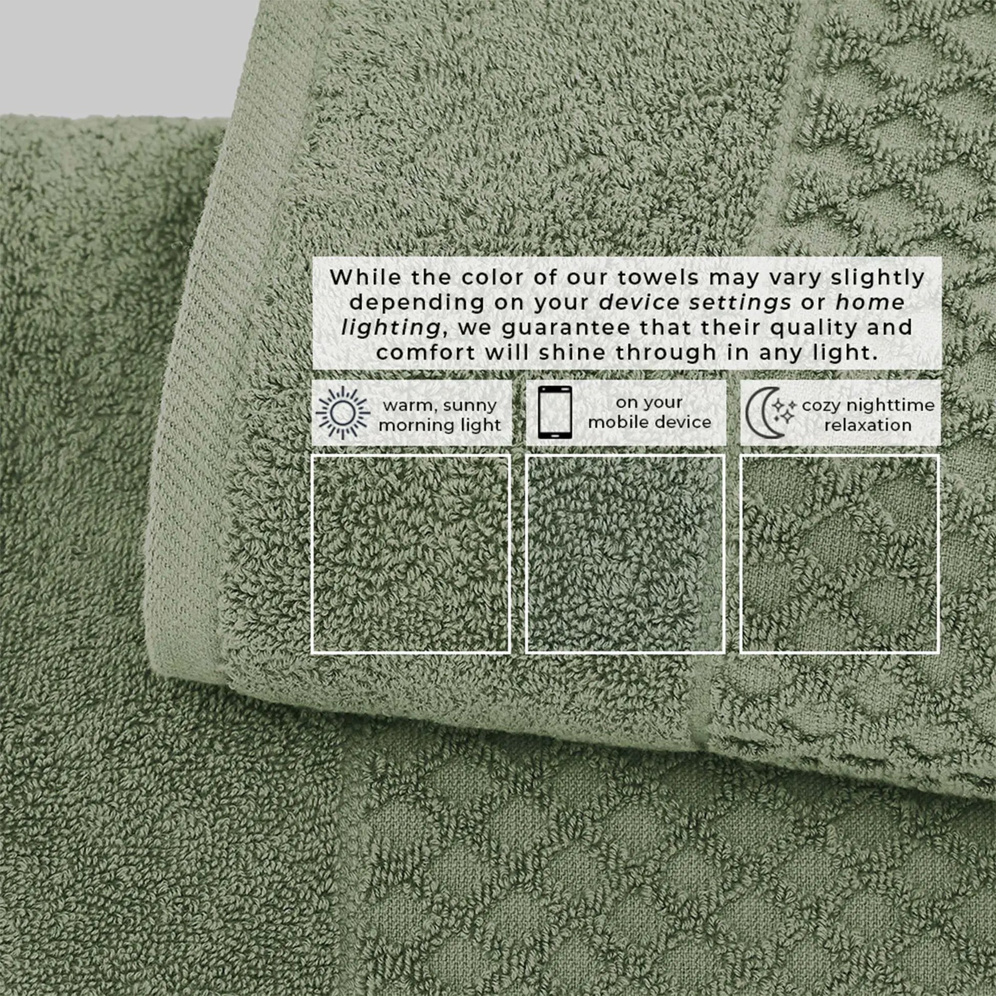 Cotton Diamond Waffle Weave Bath Towel Set - Grayson Collection from PriceLows™