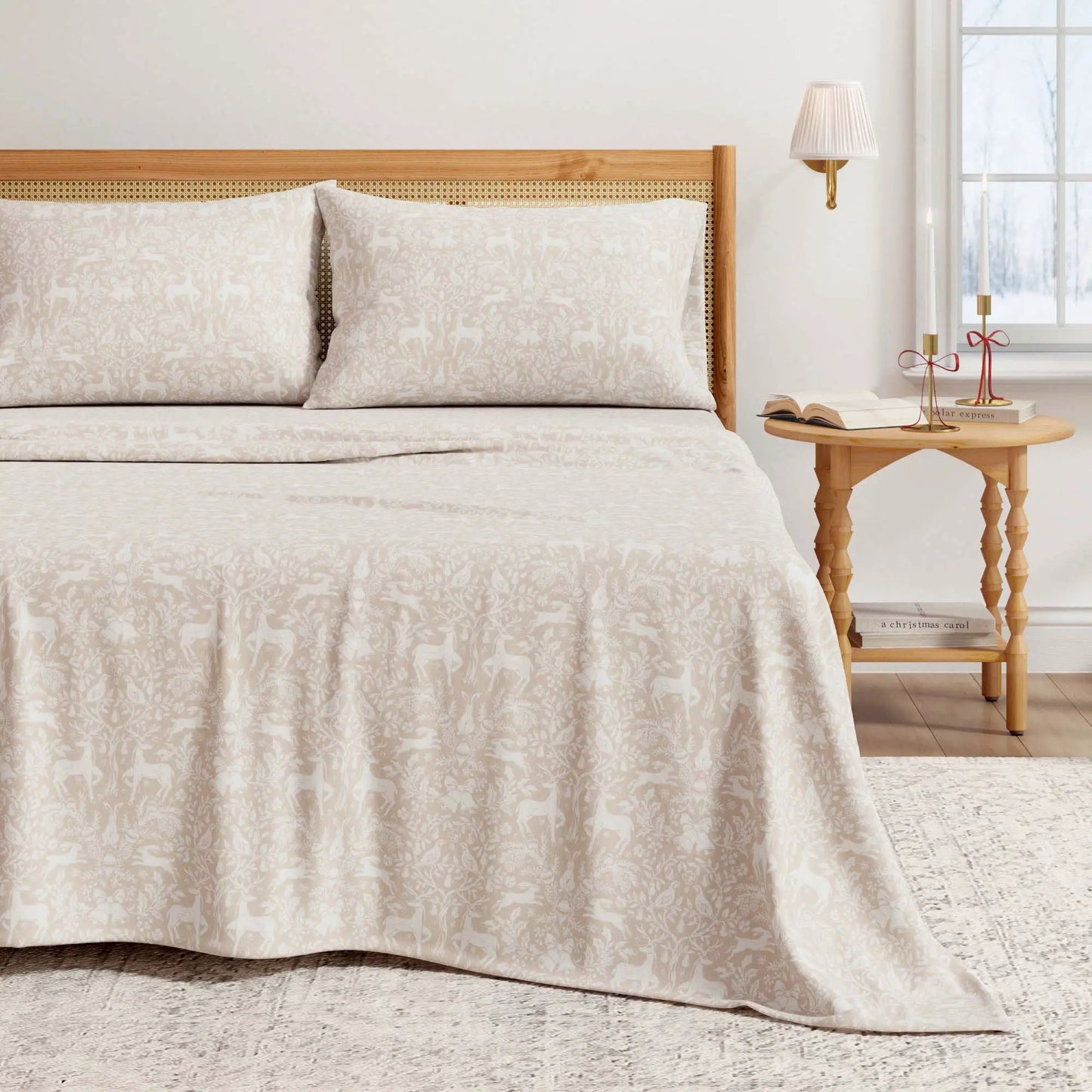 Turkish Cotton Flannel Sheet Set - Elevated Holiday Collection from PriceLows™