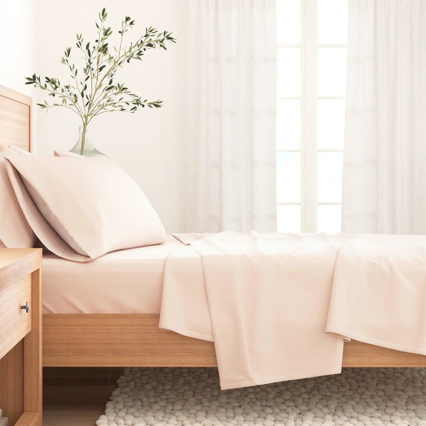 Cotton Solid Flannel Sheet - Nordic Collection from PriceLows™