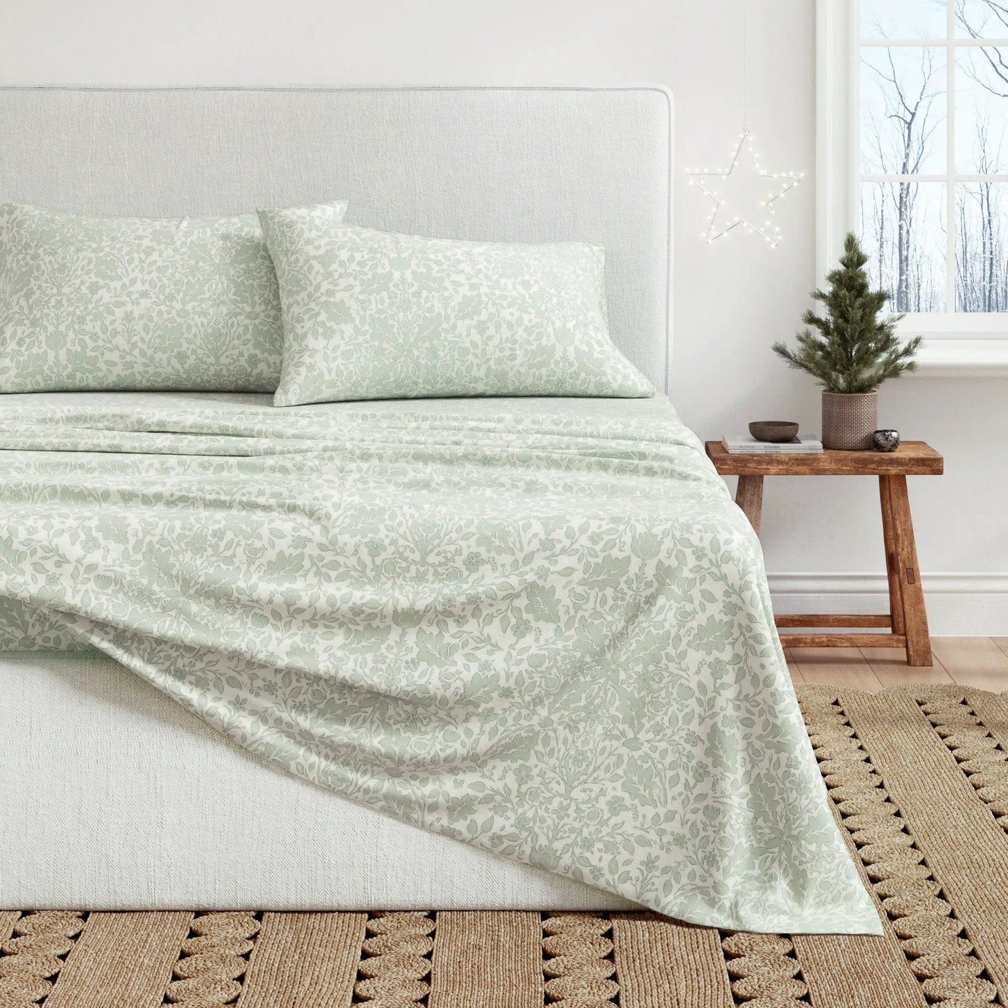 Turkish Cotton Flannel Sheet Set - Winter Floral Collection from PriceLows™