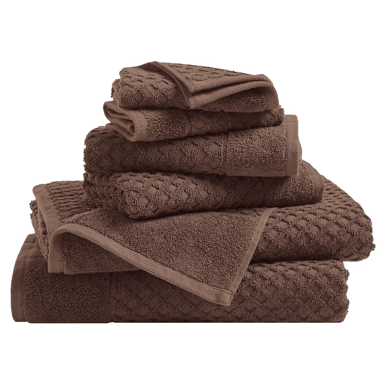 Cotton Diamond Waffle Weave Bath Towel Set - Grayson Collection from PriceLows™