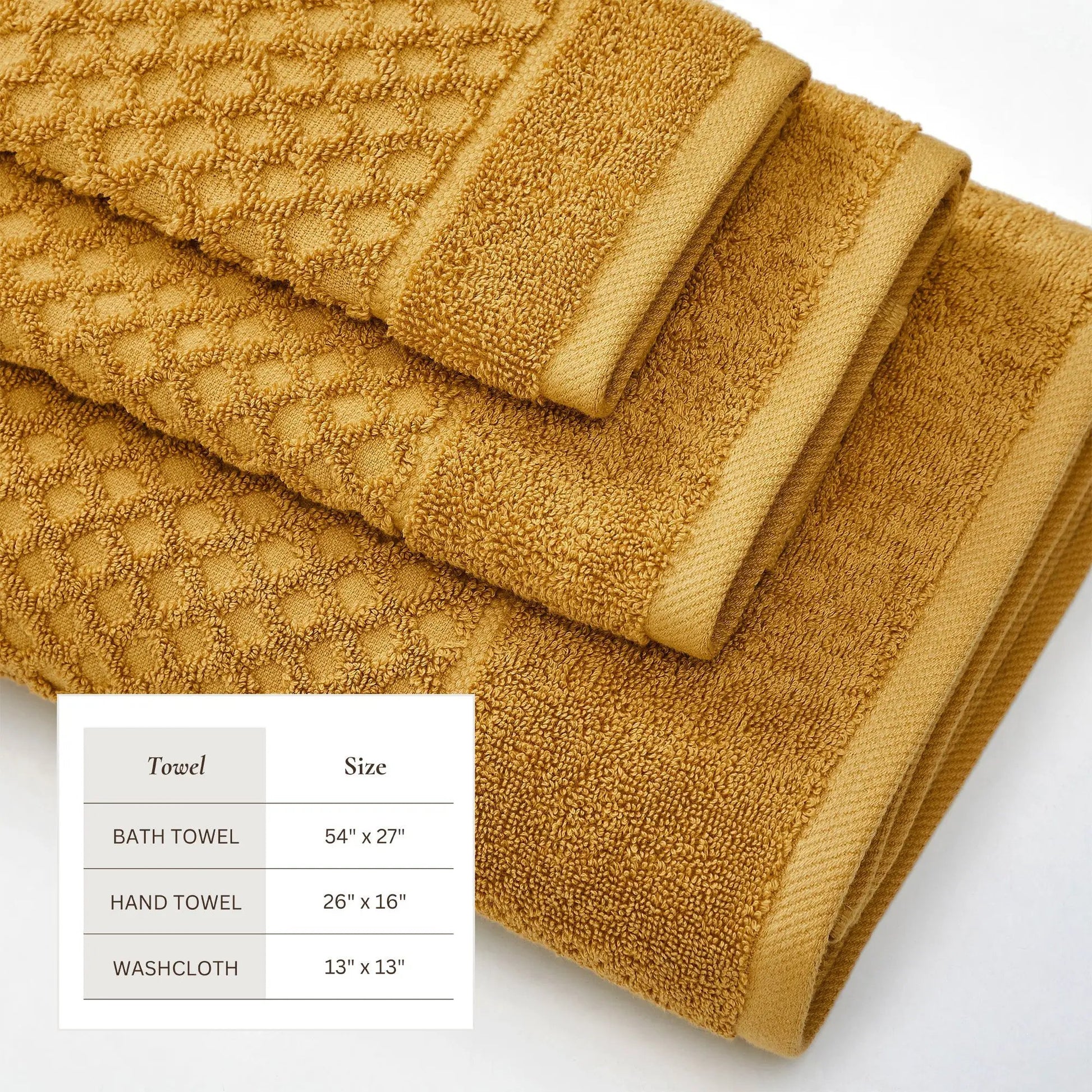 Cotton Diamond Waffle Weave Bath Towel Set - Grayson Collection from PriceLows™
