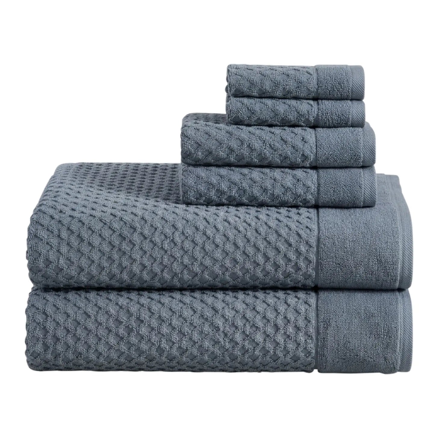 Cotton Diamond Waffle Weave Bath Towel Set - Grayson Collection from PriceLows™