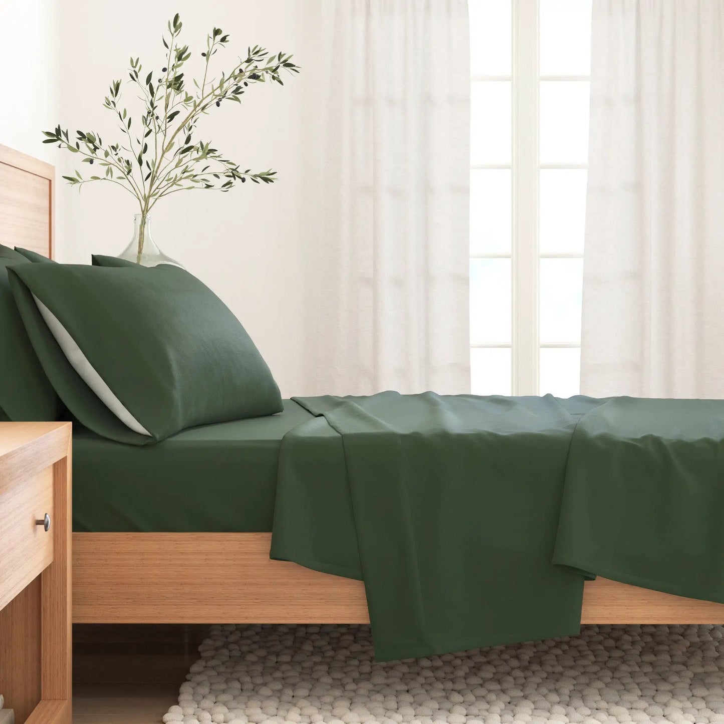 Cotton Solid Flannel Sheet - Nordic Collection from PriceLows™