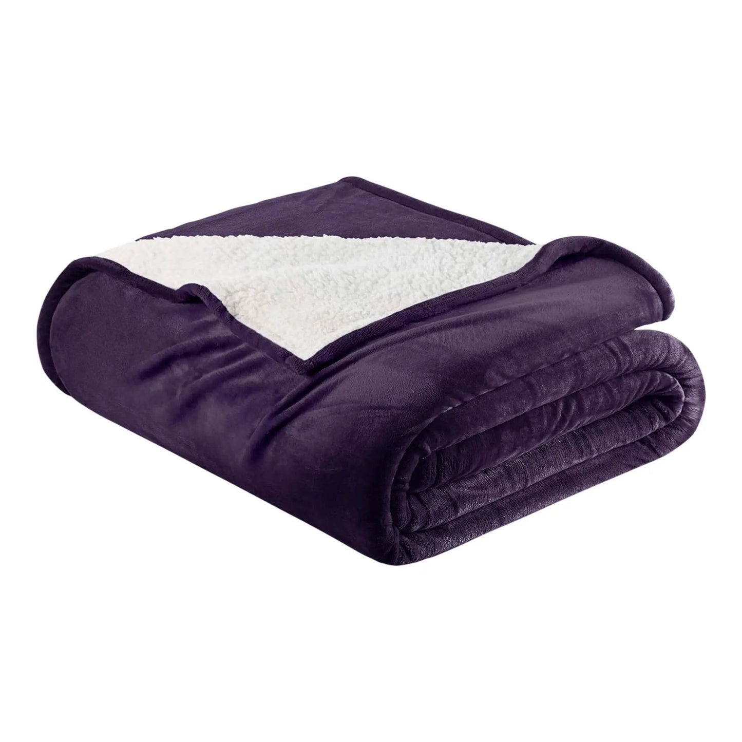 Velvet Plush Sherpa Bed Blanket - Sherpa Fleece Collection from PriceLows™