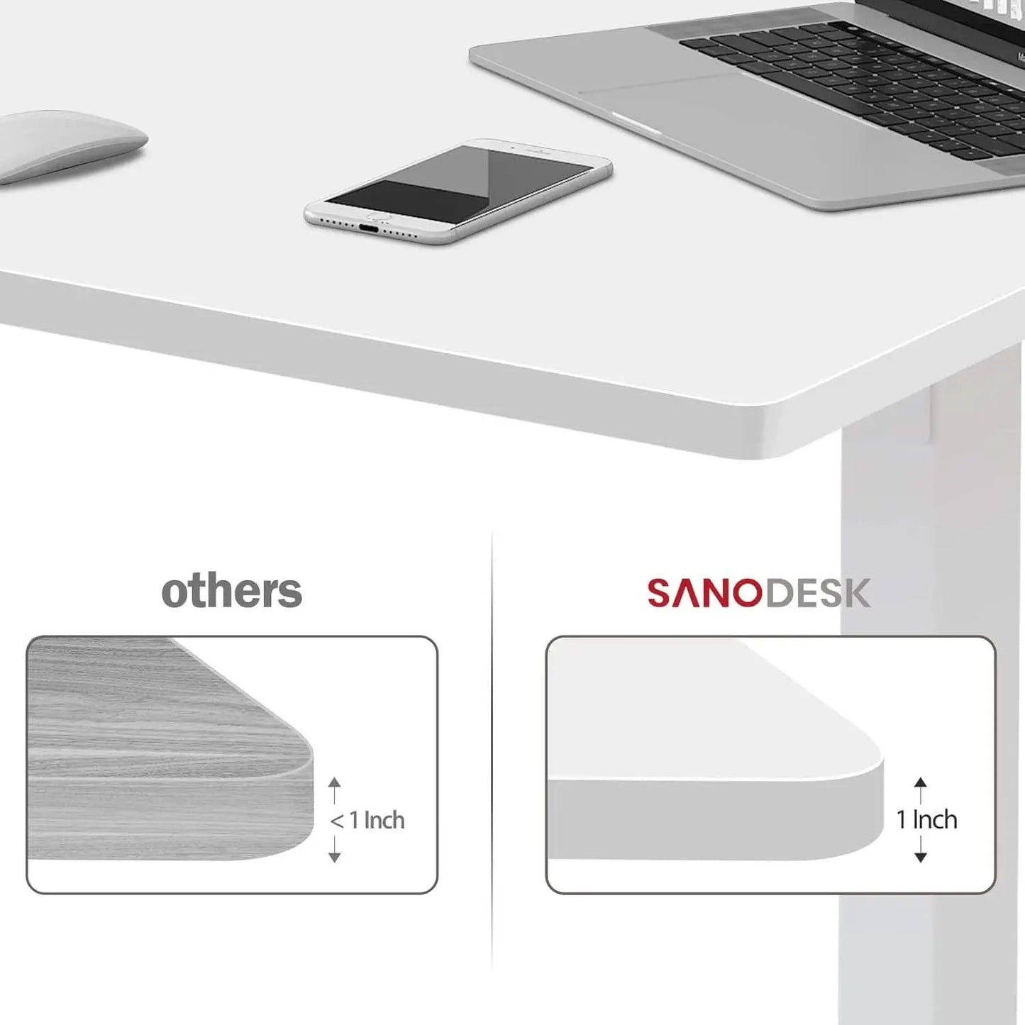 Particle Board Tabletop 55x28 Inches White Standing Desk from PriceLows™