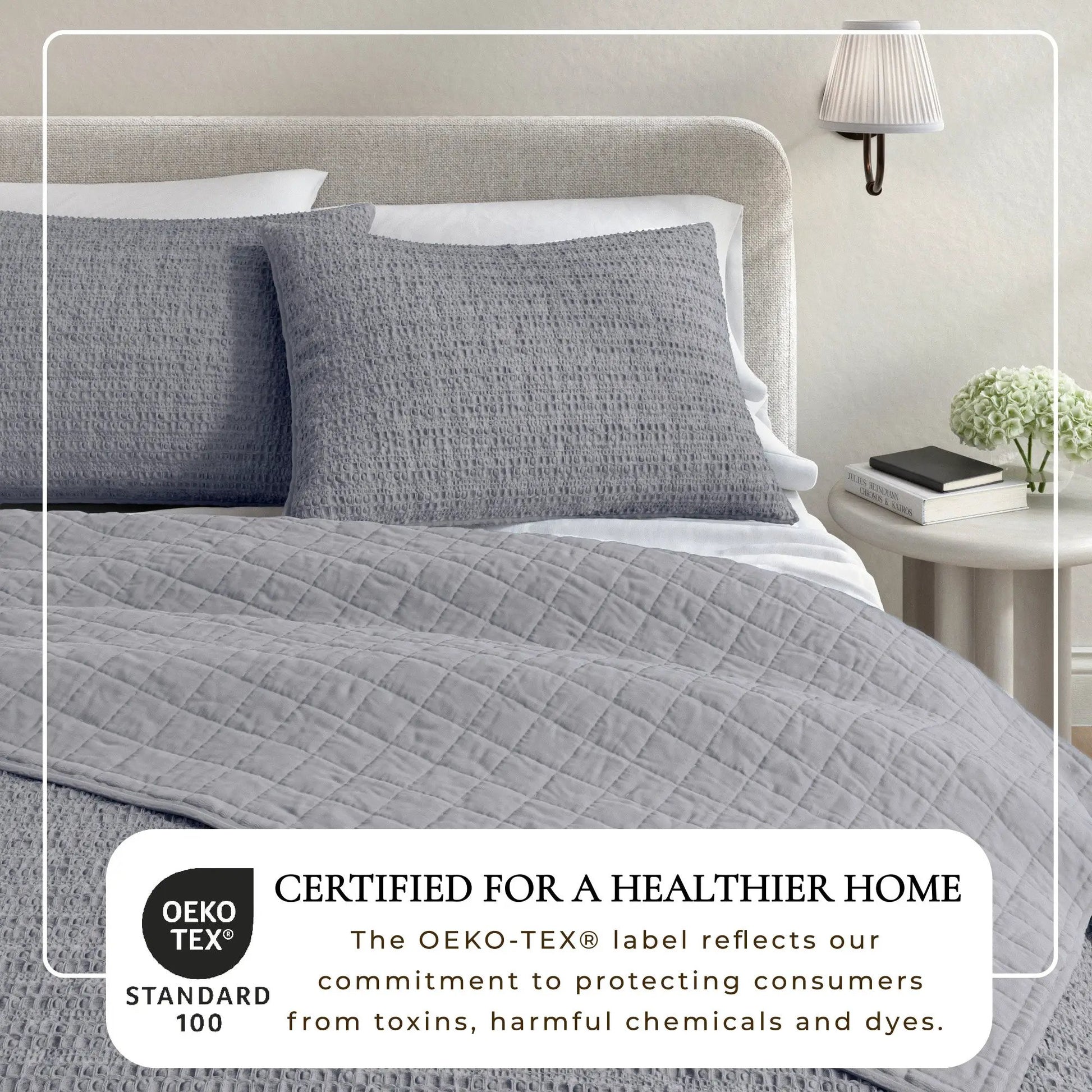 100% Cotton Honeycomb Waffle Garment Washed Quilt Set - Genevieve Collection from PriceLows™