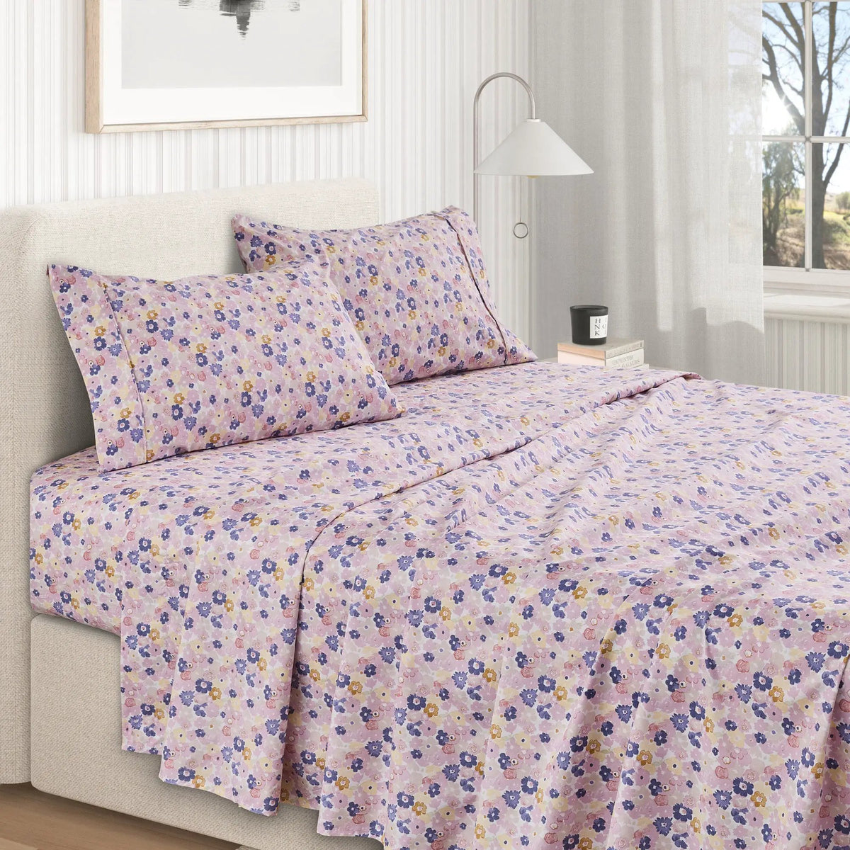 Watercolor Floral Sheet Set - Delia Collection