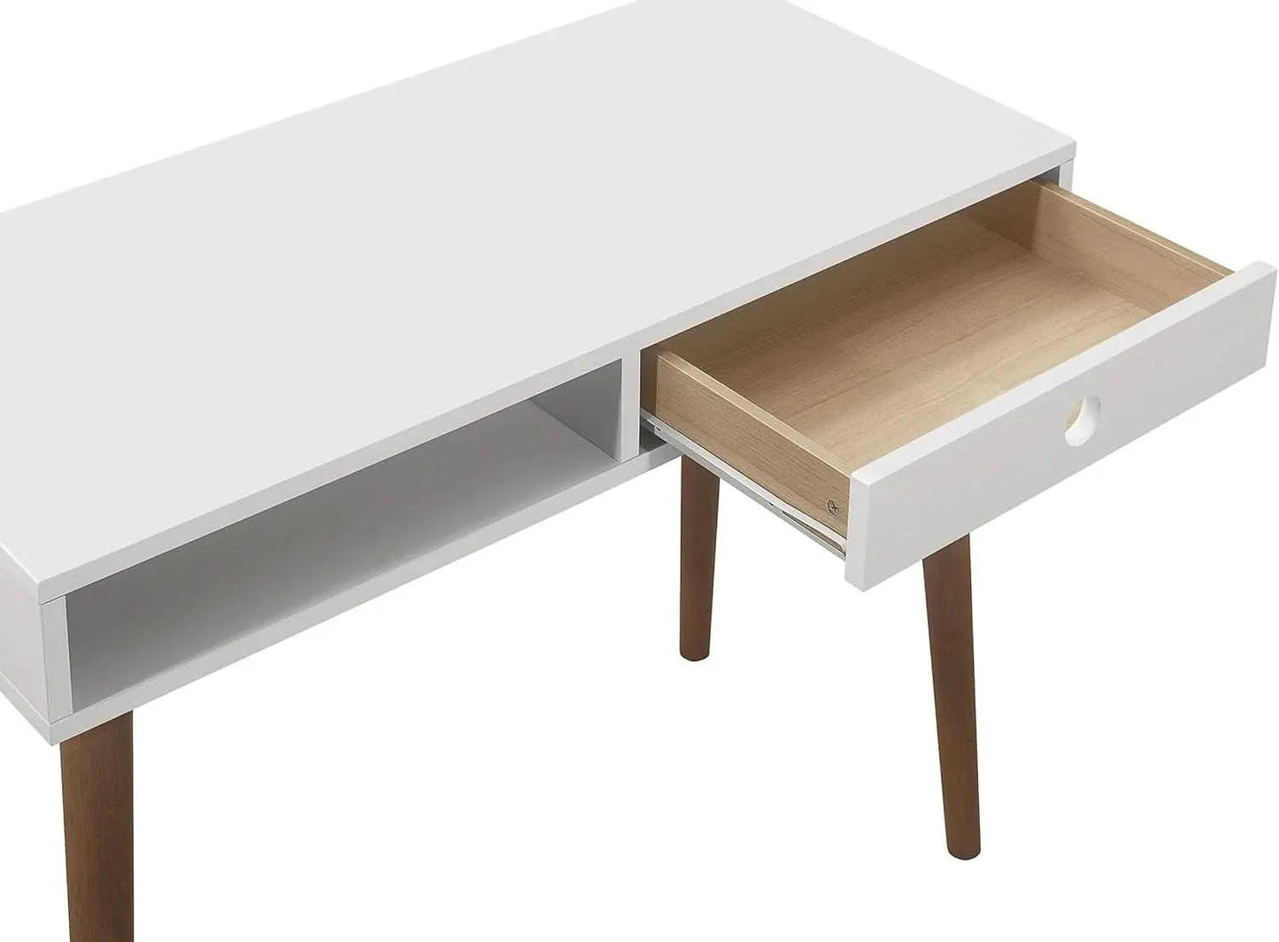 Wood Writing Desk with Drawer Spacious Top and Storage from PriceLows™