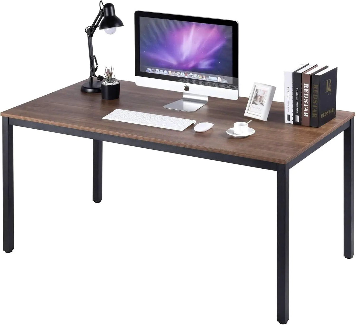 60 Inch Walnut Writing Computer Desk For Home Office from PriceLows™