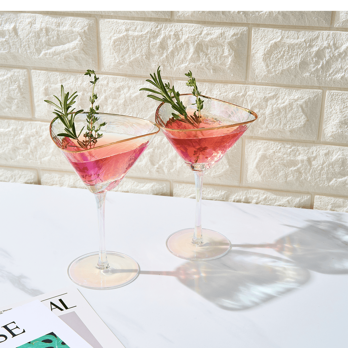 Dulce Martini Cocktail Glassware | 8 oz | Set of 2 | Entertaining