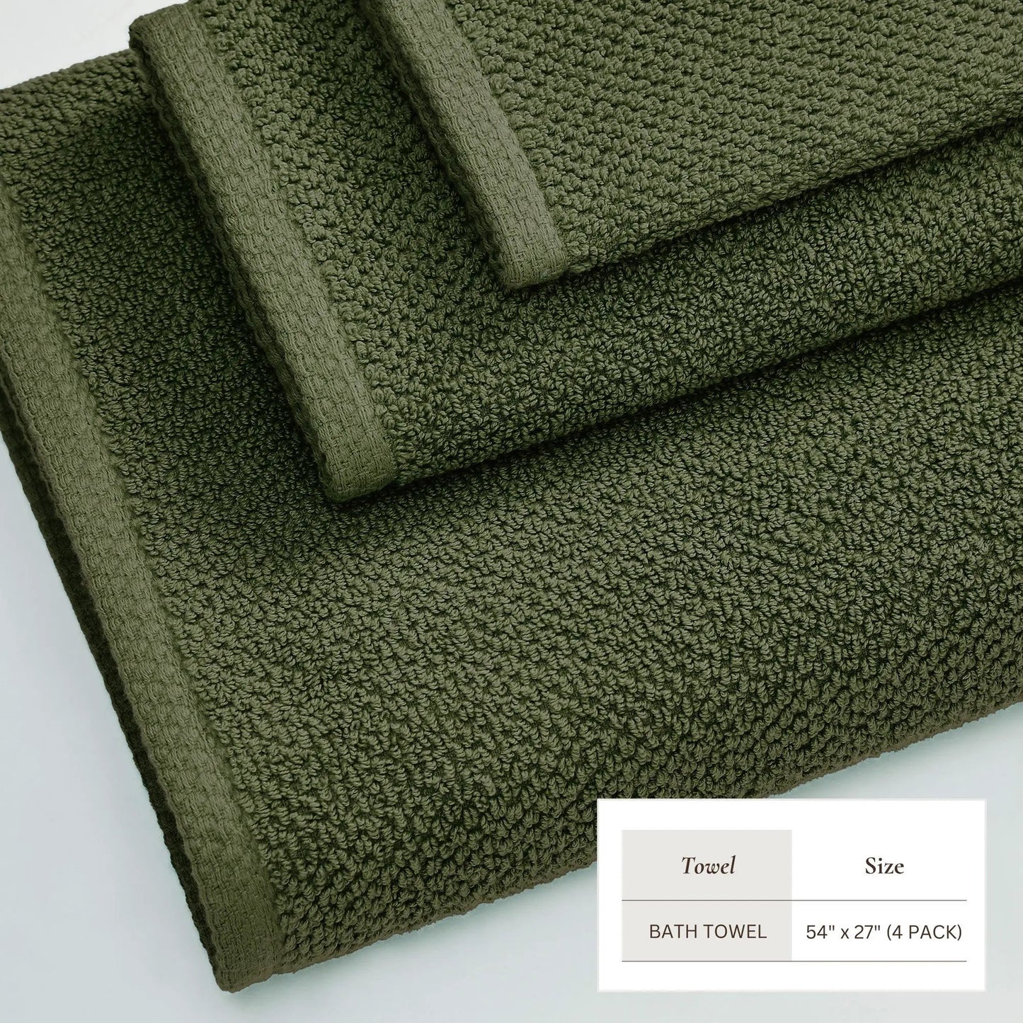 Cotton Textured Bath Towel Set - Acacia Collection from PriceLows™