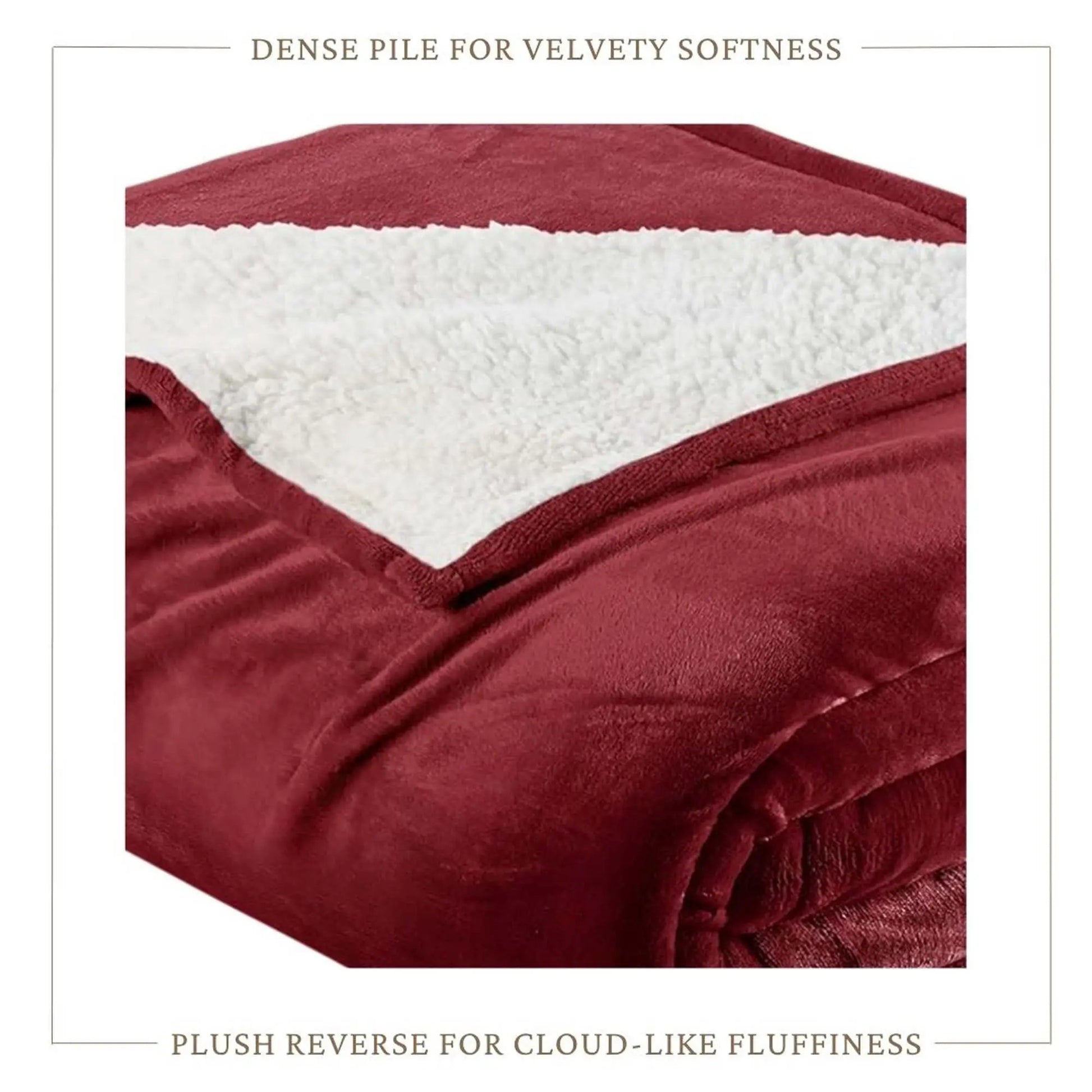Velvet Plush Sherpa Bed Blanket - Sherpa Fleece Collection from PriceLows™