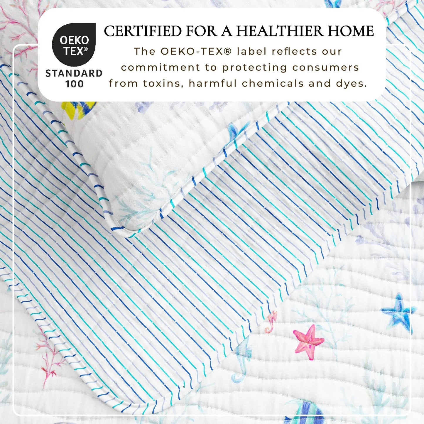 Colorful Coastal Seascape Quilt Set - Ryanne Collection from PriceLows™