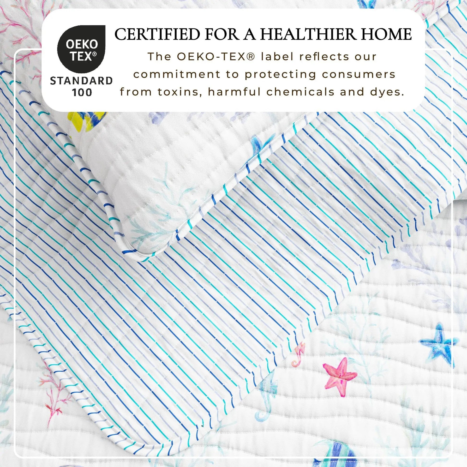 Colorful Coastal Seascape Quilt Set - Ryanne Collection from PriceLows™