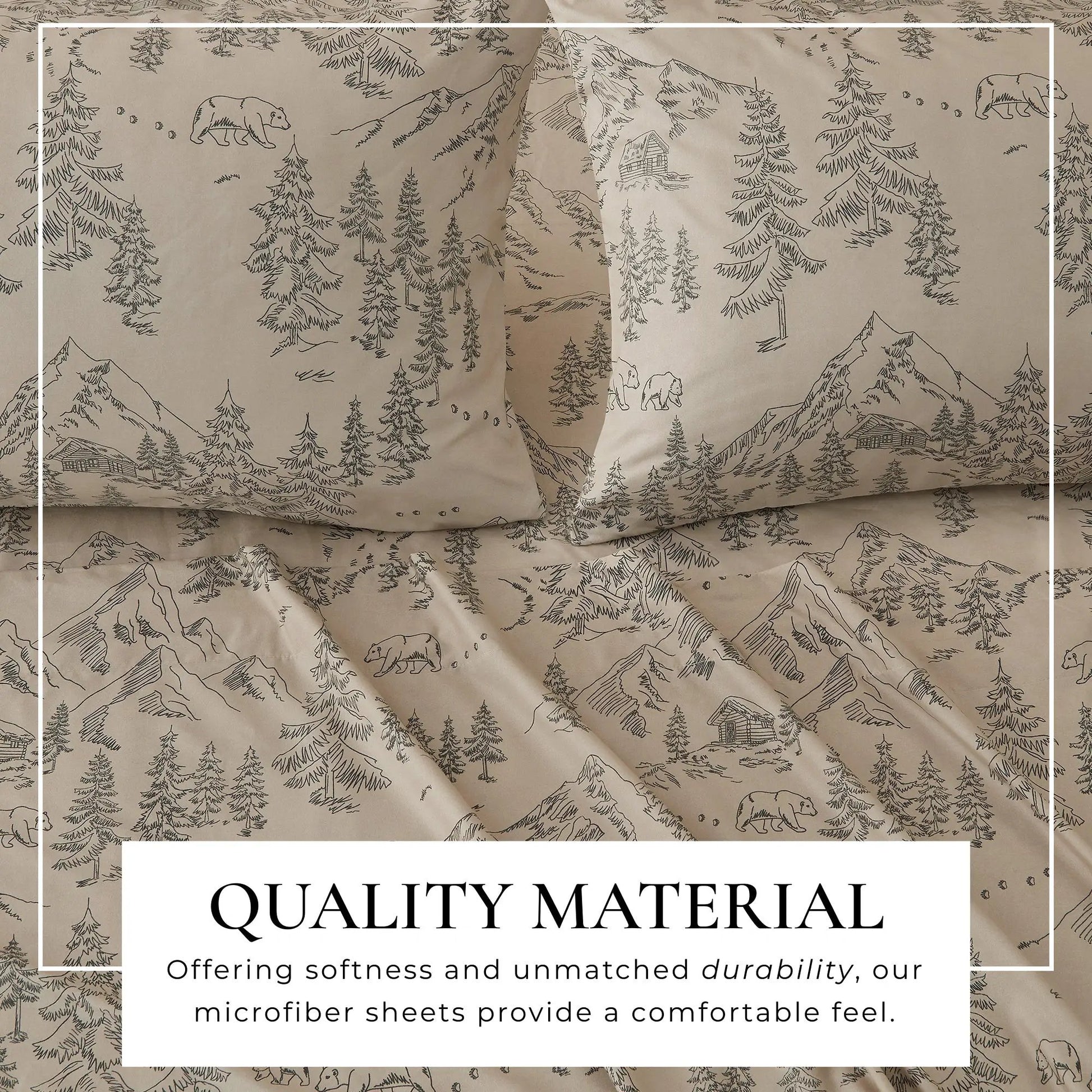 Lodge Printed Sheet Set - Mountain Ridge Collection from PriceLows™