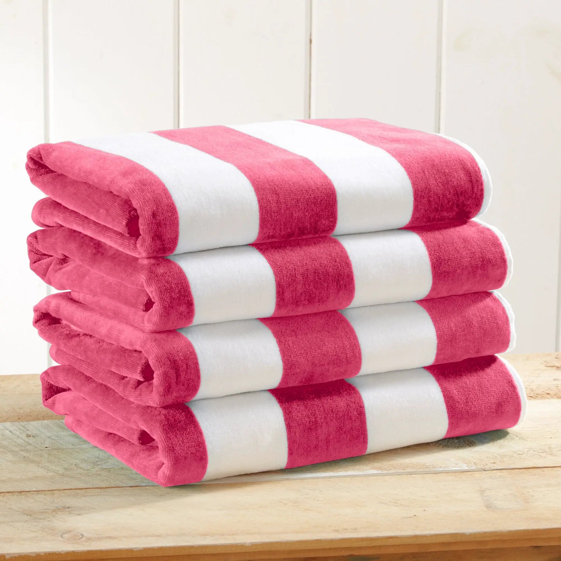 Cotton Velour Cabana Stripe Beach Towel - Novia Collection from PriceLows™