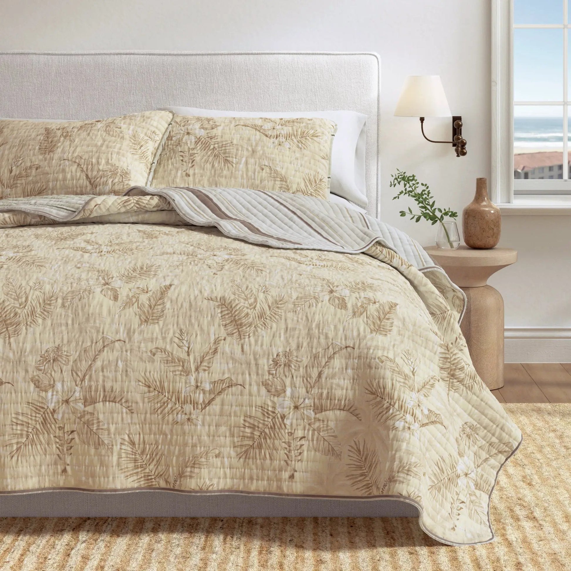 Floral Printed Cotton Quilt Set - Mendocino Collection from PriceLows™