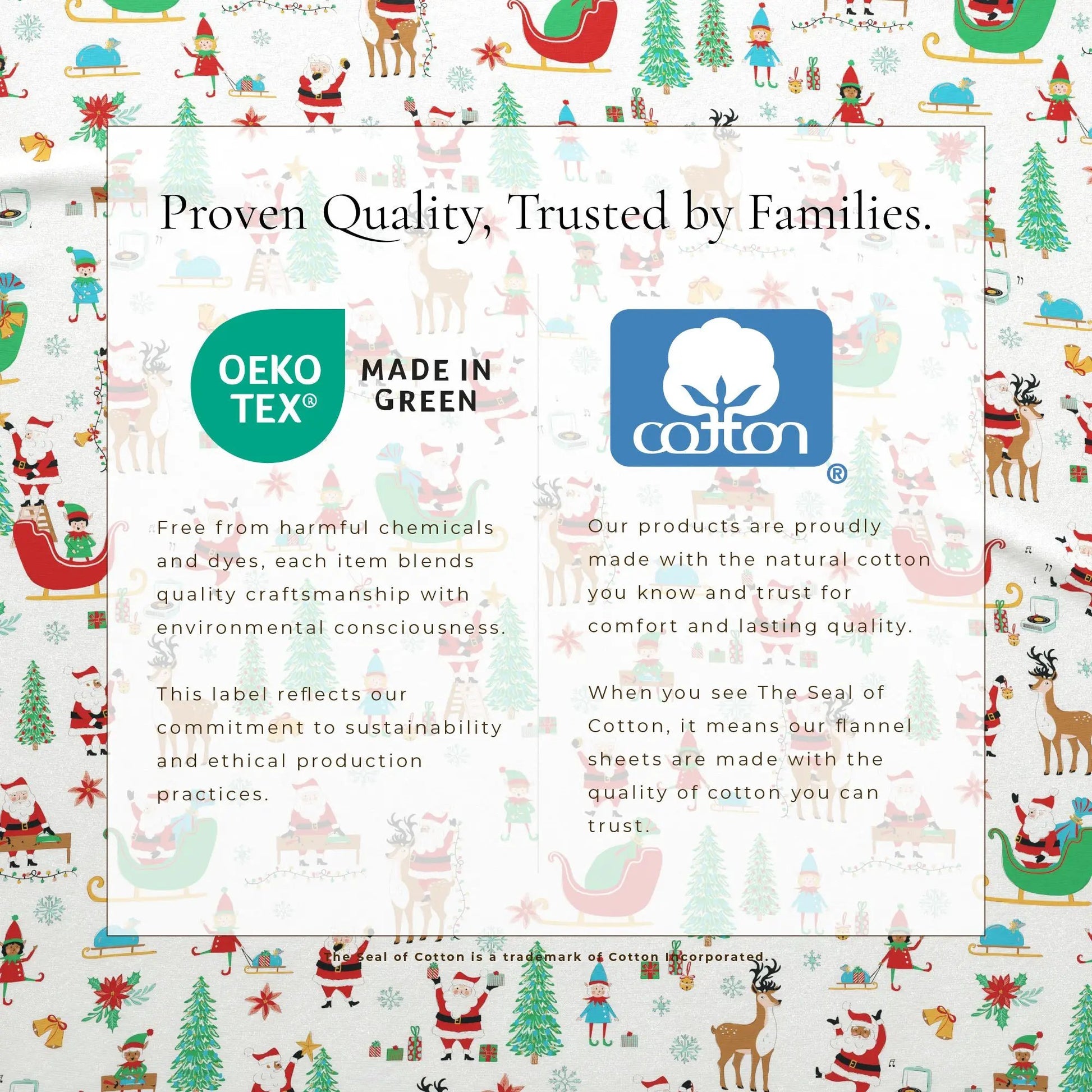 Turkish Cotton Christmas Flannel Sheet - Whittaker Collection from PriceLows™