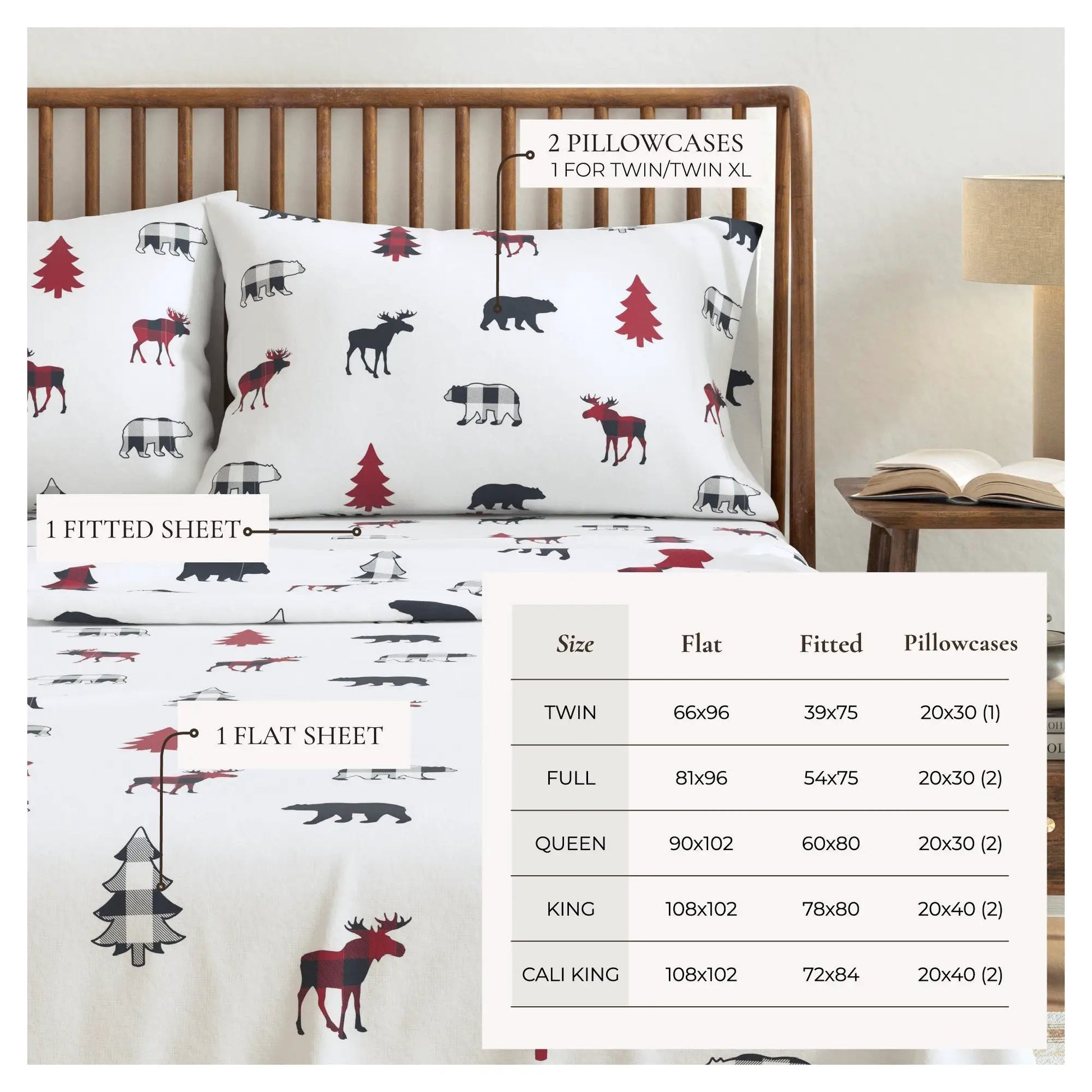 100% Turkish Cotton Flannel Sheet Sets - Boulder Collection from PriceLows™
