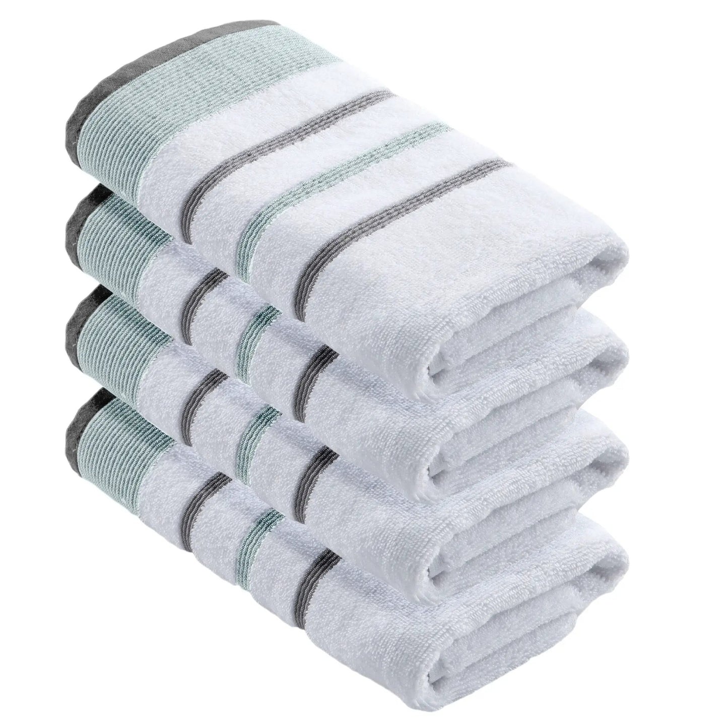 Decorative Cotton Stripe Bath Towel Set - Noelle Collection from PriceLows™