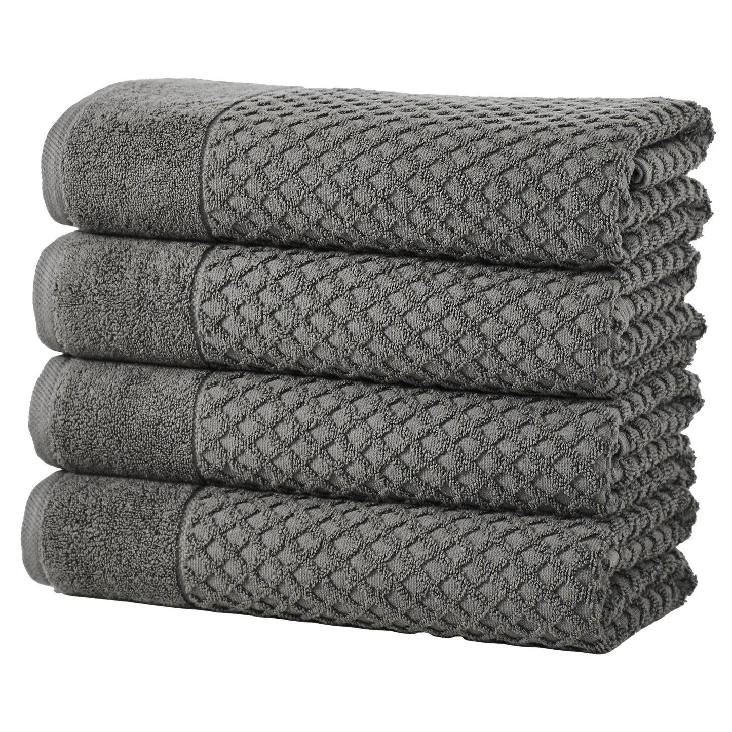 Cotton Diamond Waffle Weave Bath Towel Set - Grayson Collection from PriceLows™