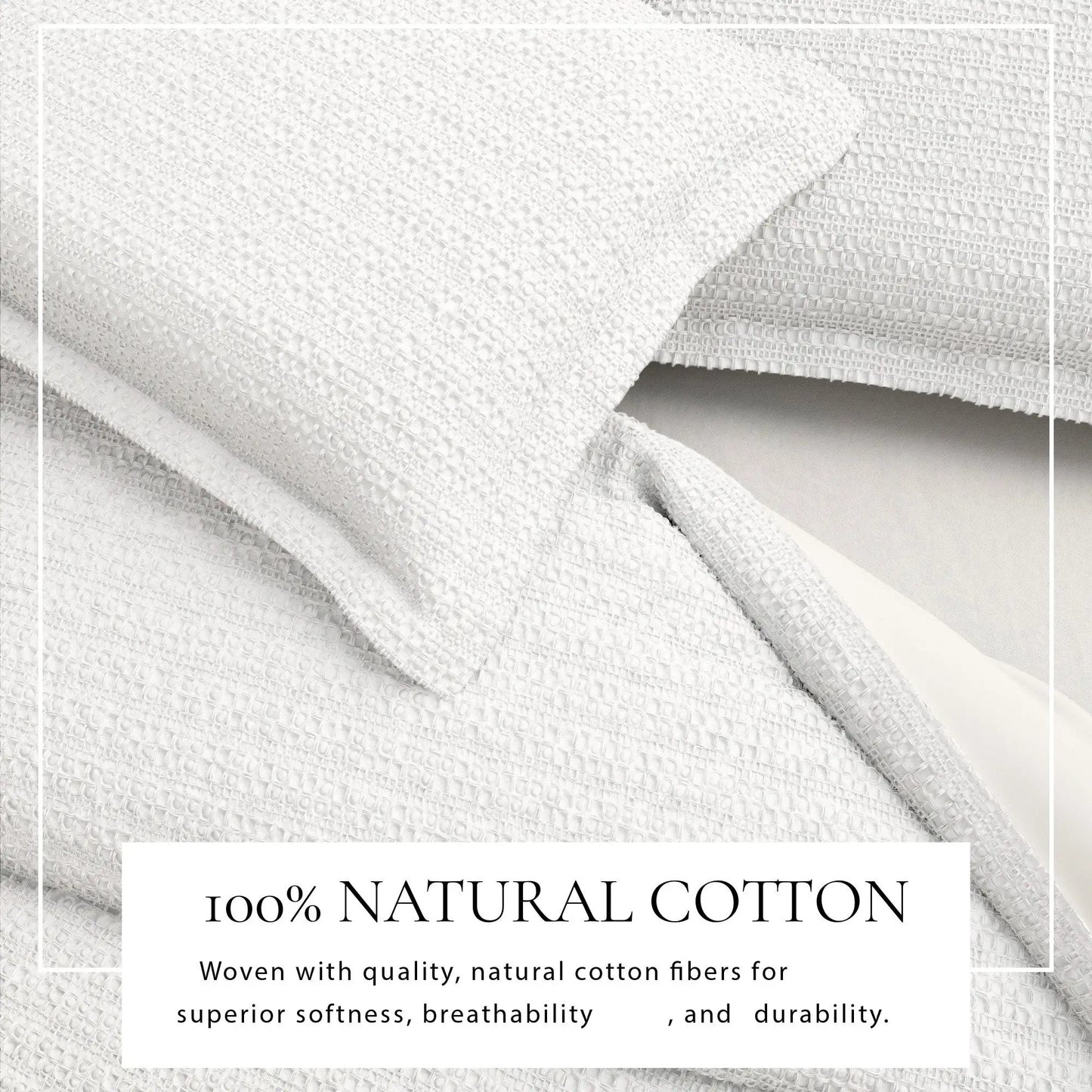 100% Cotton Honeycomb Waffle Duvet Set - Mattea Collection from PriceLows™