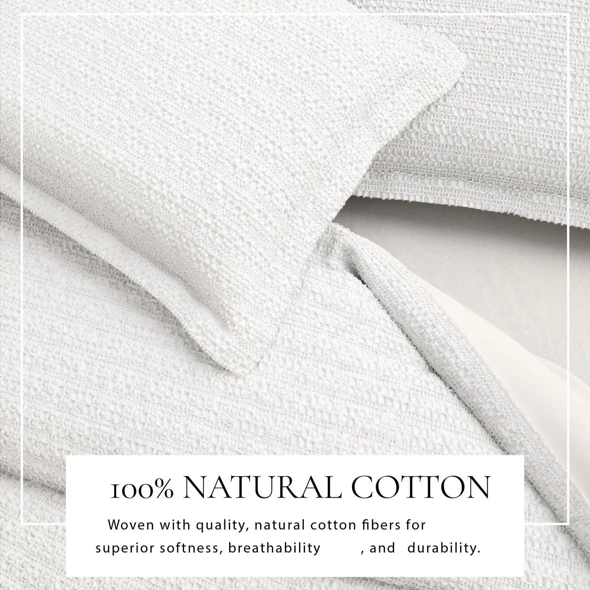 100% Cotton Honeycomb Waffle Duvet Set - Mattea Collection from PriceLows™