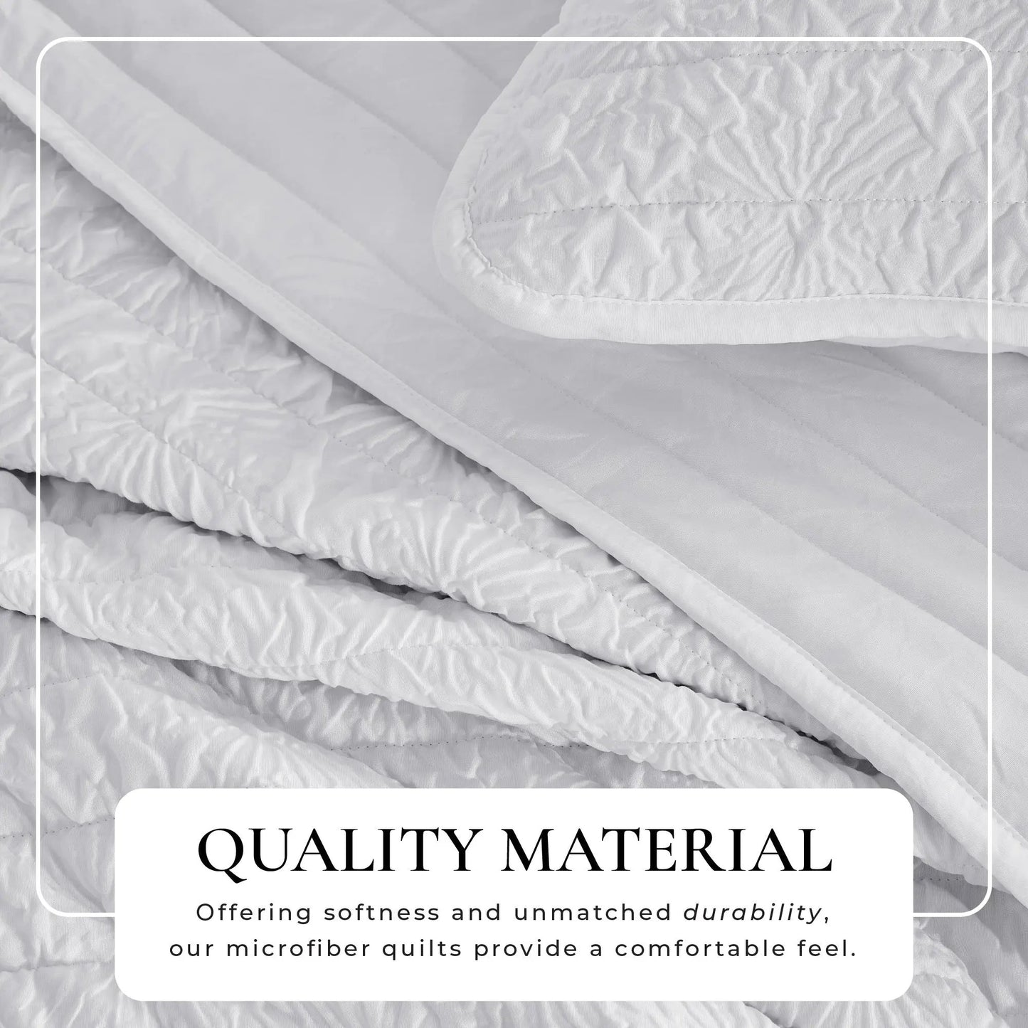 Floral Embossed Quilt Set - Floral Microsculpt Collection from PriceLows™