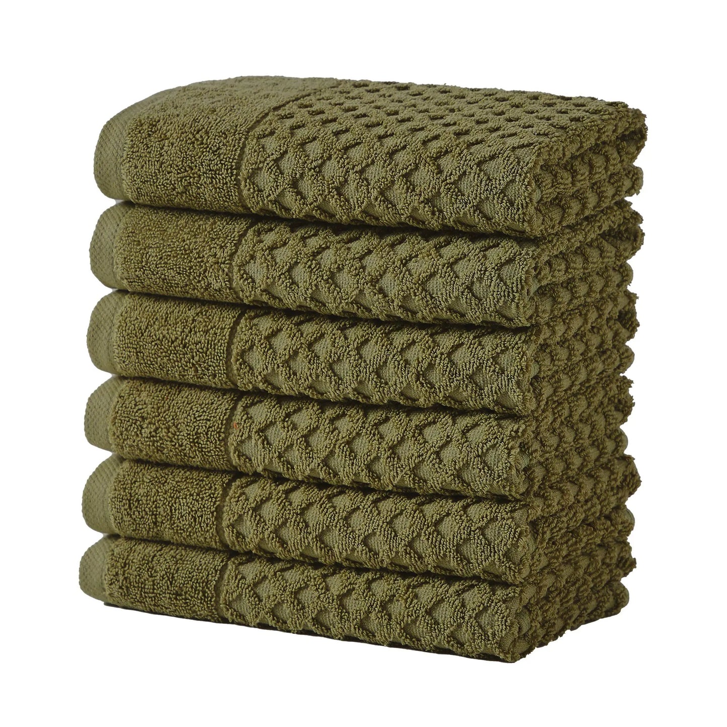 Cotton Diamond Waffle Weave Bath Towel Set - Grayson Collection from PriceLows™
