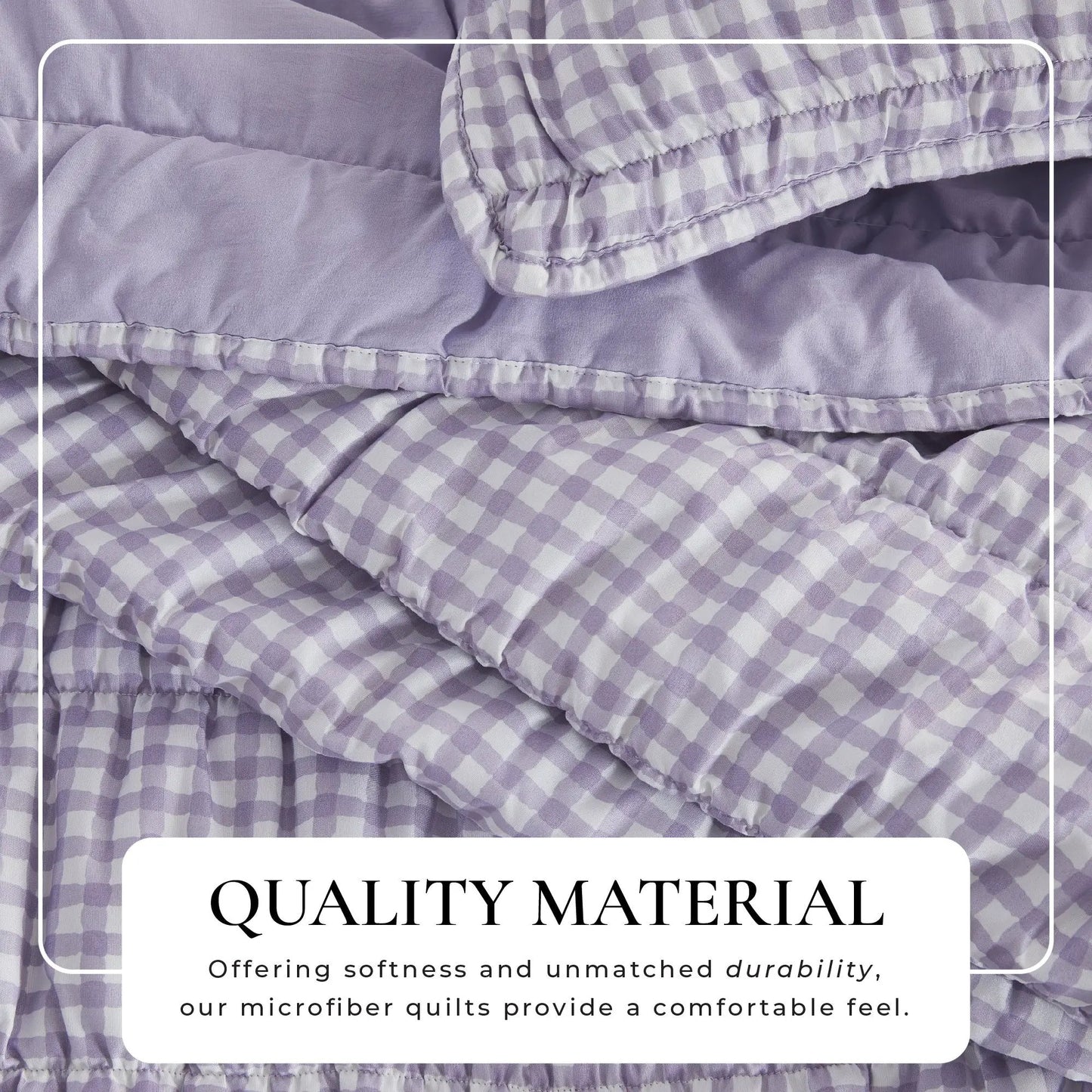 Gingham Printed Quilt Set - Gingham Collection from PriceLows™