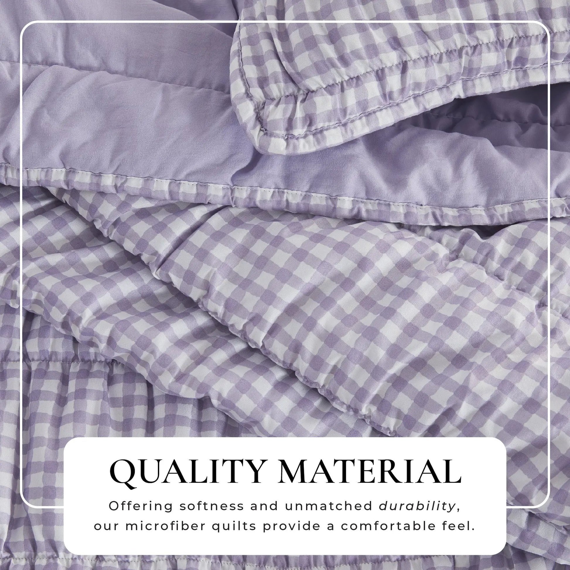 Gingham Printed Quilt Set - Gingham Collection from PriceLows™