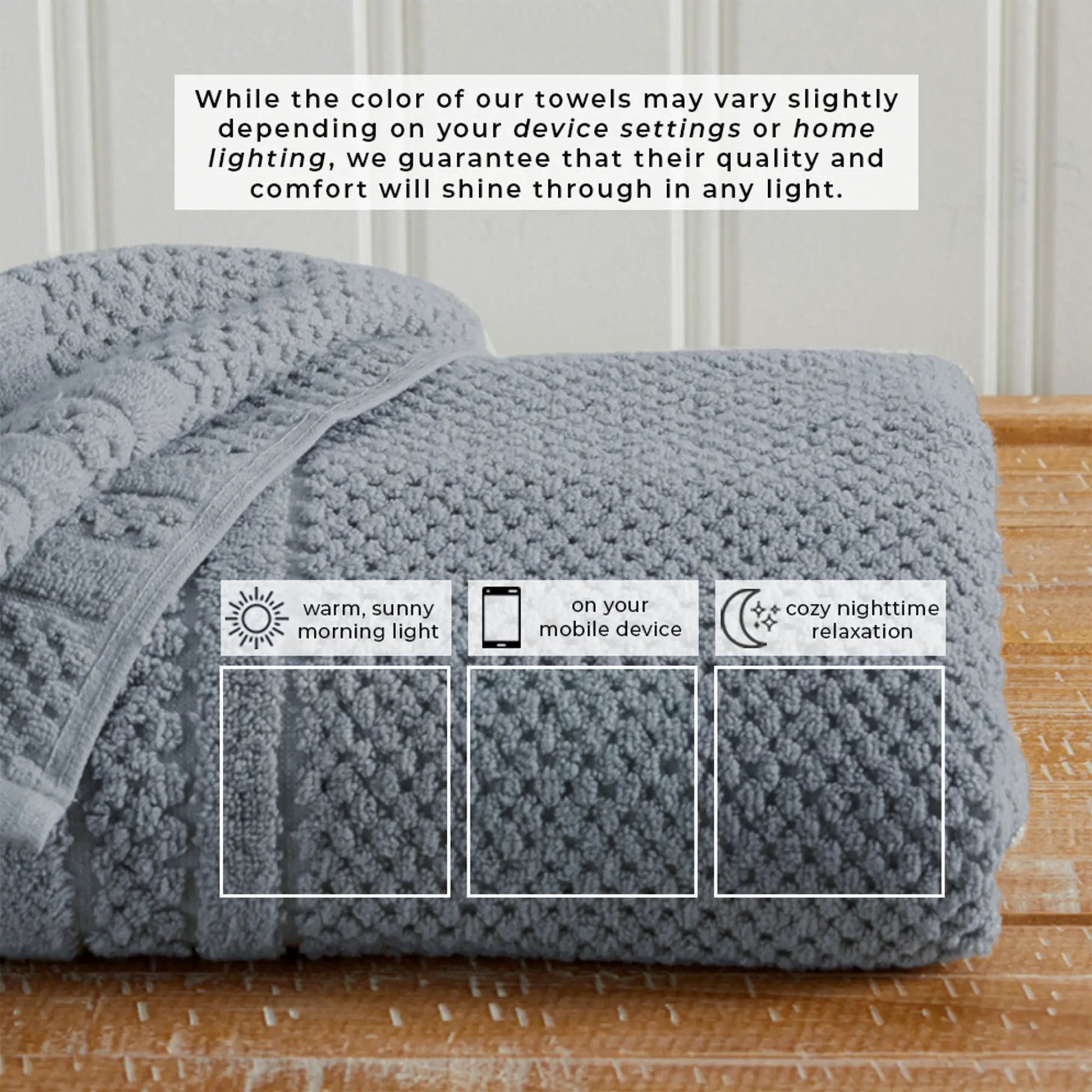 100% Cotton Checkered Jacquard Bath Towel Set - Giuliana Collection from PriceLows™