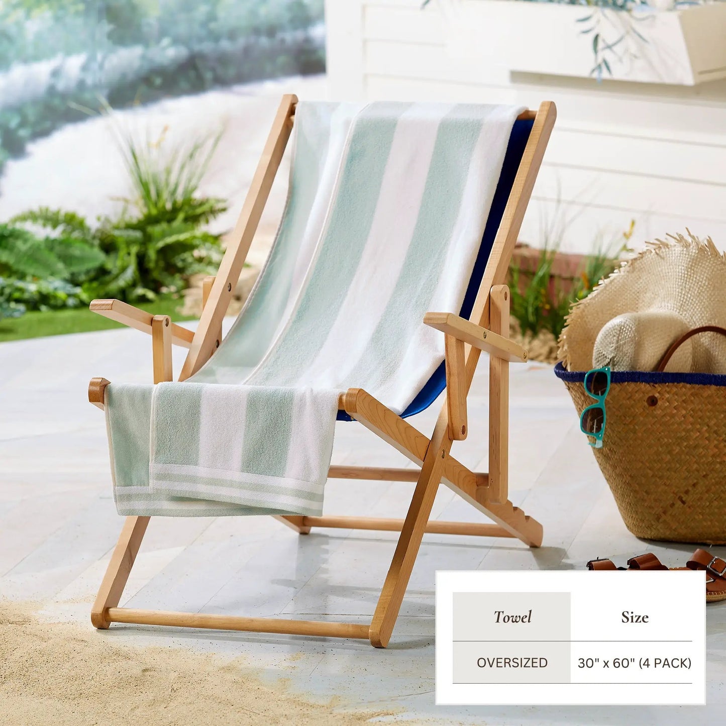 Striped Cabana Beach Towel - Edgartown Collection from PriceLows™