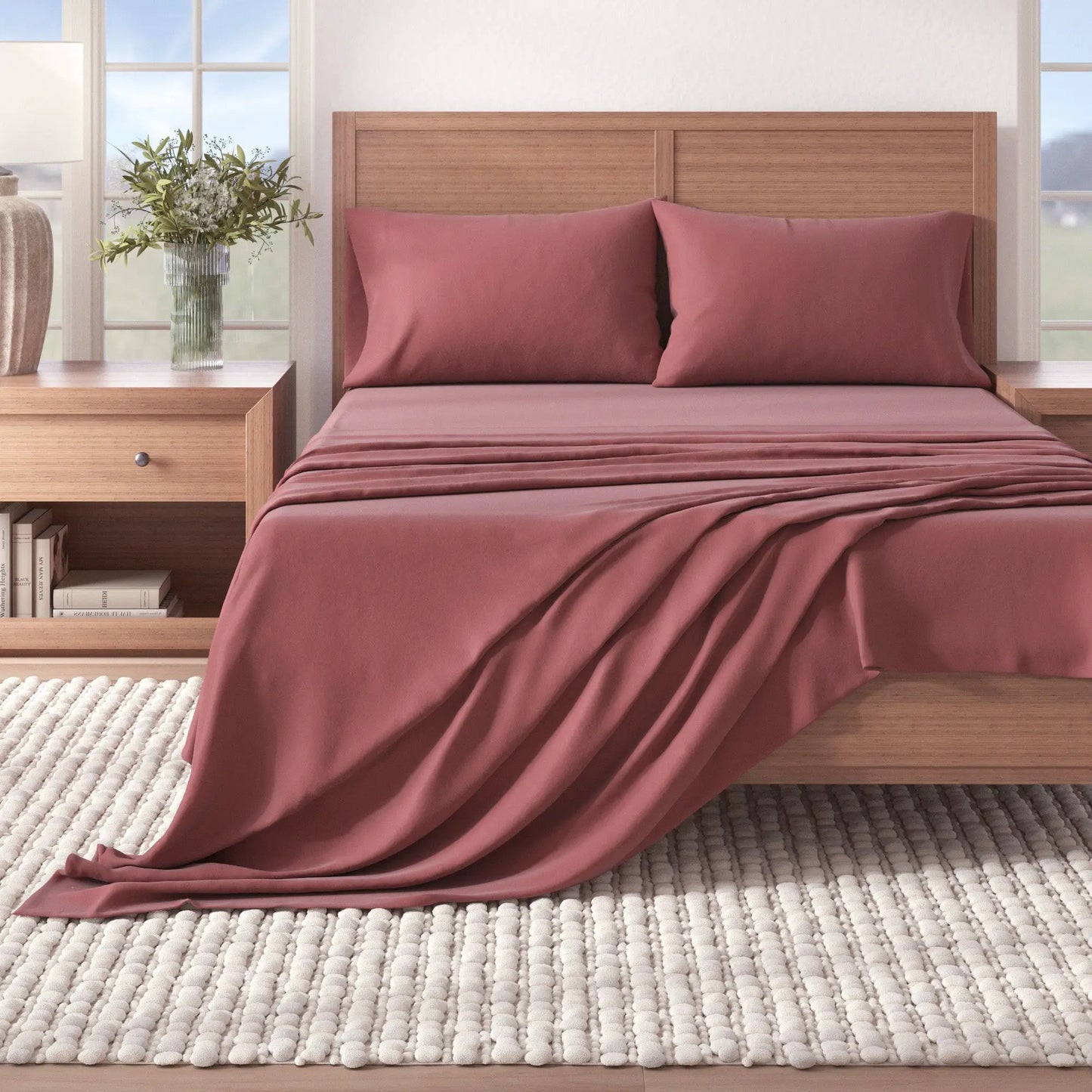 Cotton Solid Flannel Sheet - Nordic Collection from PriceLows™