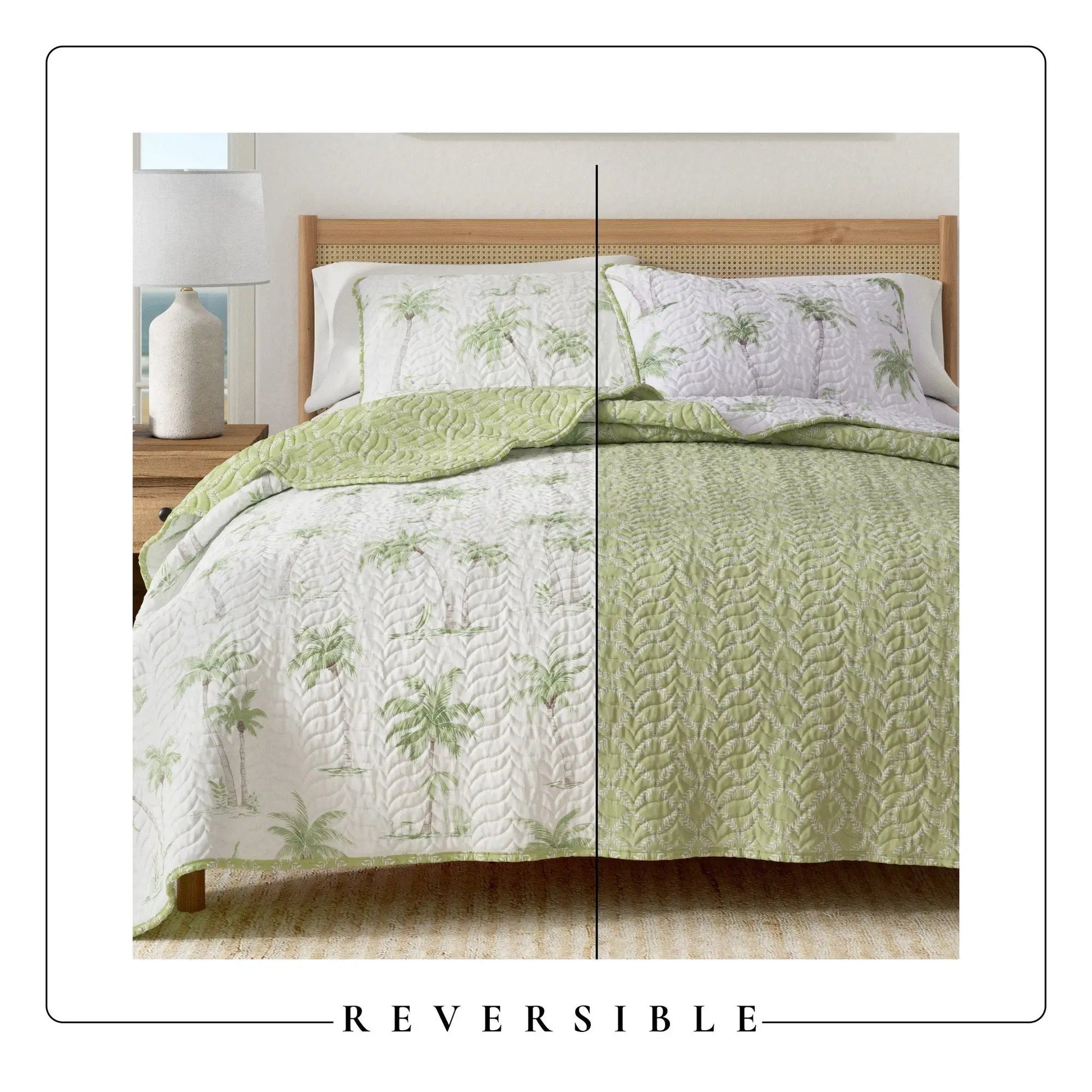 West Palm Trees Coastal Quilt Set - Coronado Collection from PriceLows™