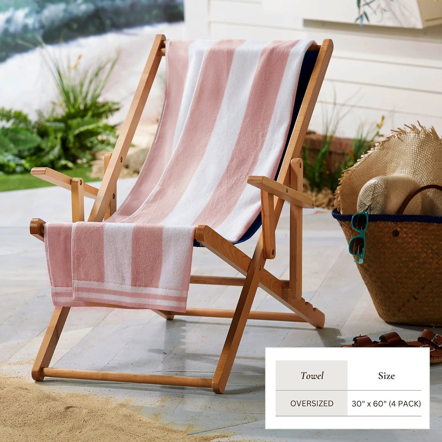 Striped Cabana Beach Towel - Edgartown Collection from PriceLows™