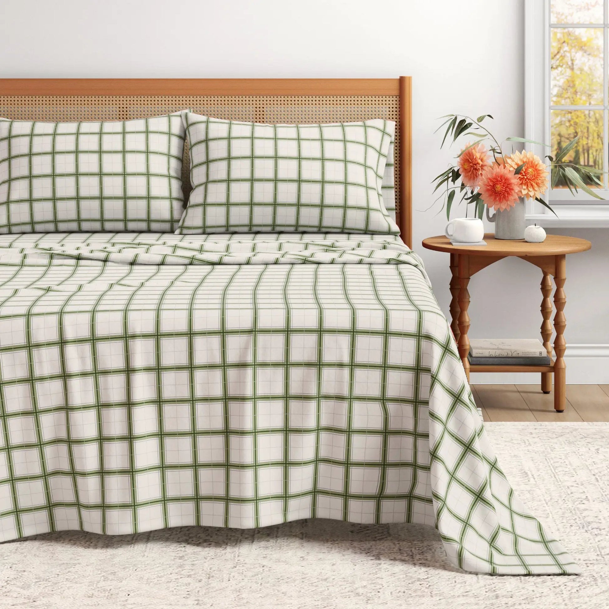 Turkish Cotton Flannel Sheet Set - Plaid & Stripe Collection from PriceLows™