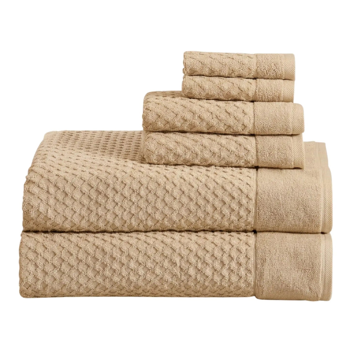 Cotton Diamond Waffle Weave Bath Towel Set - Grayson Collection from PriceLows™