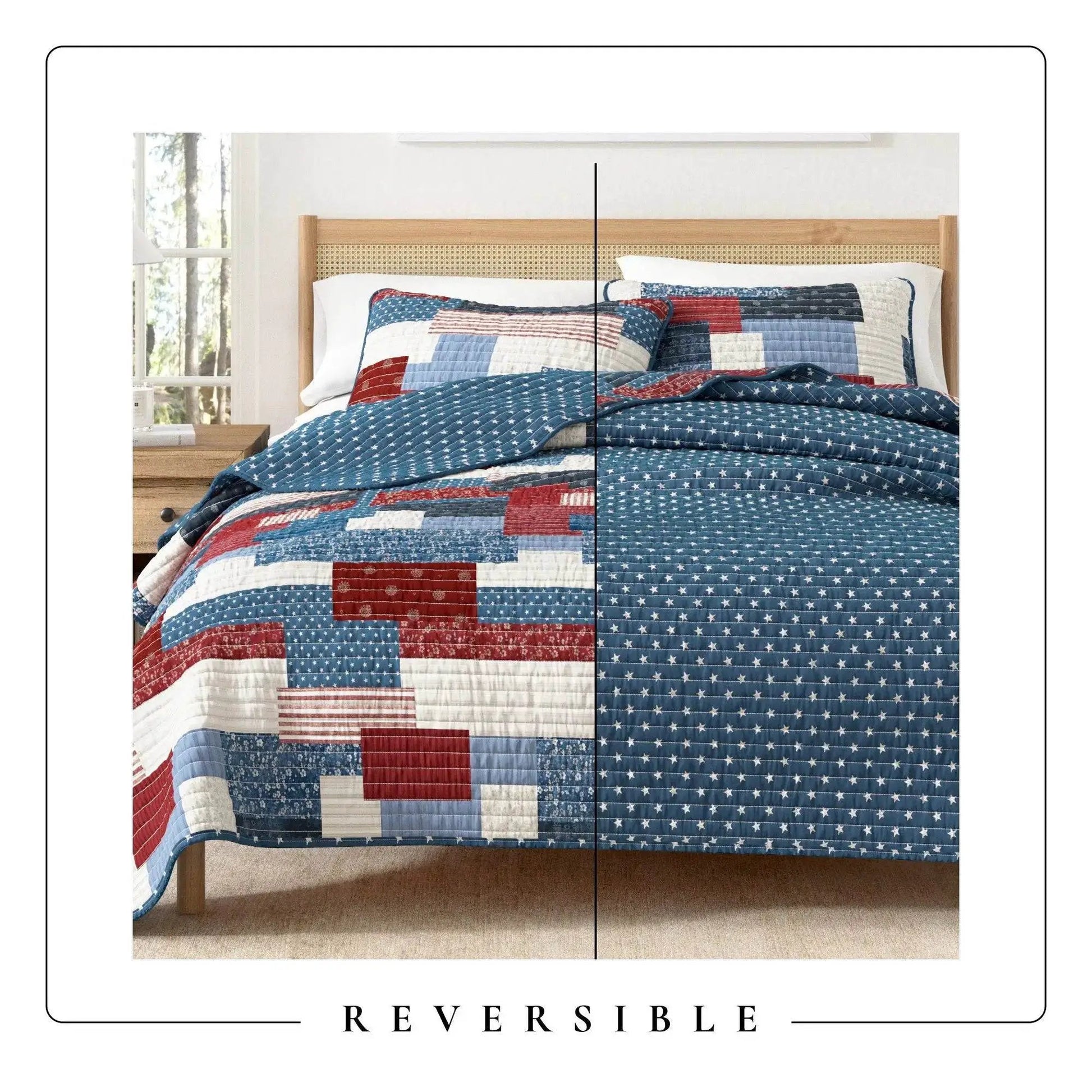 Americana Patchwork Quilt Set - Lowel Collection from PriceLows™