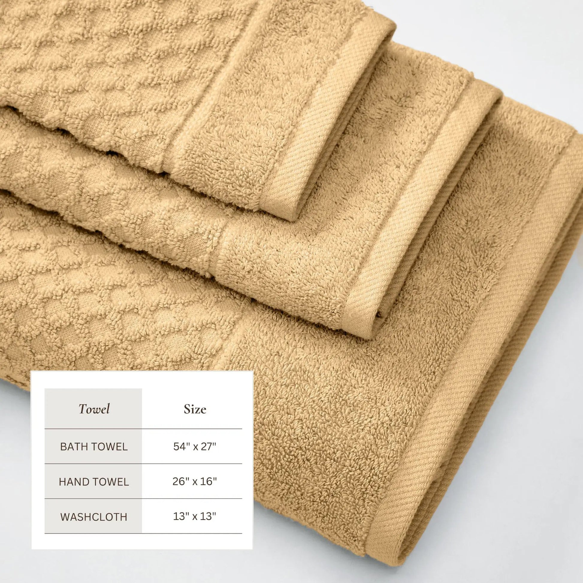 Cotton Diamond Waffle Weave Bath Towel Set - Grayson Collection from PriceLows™